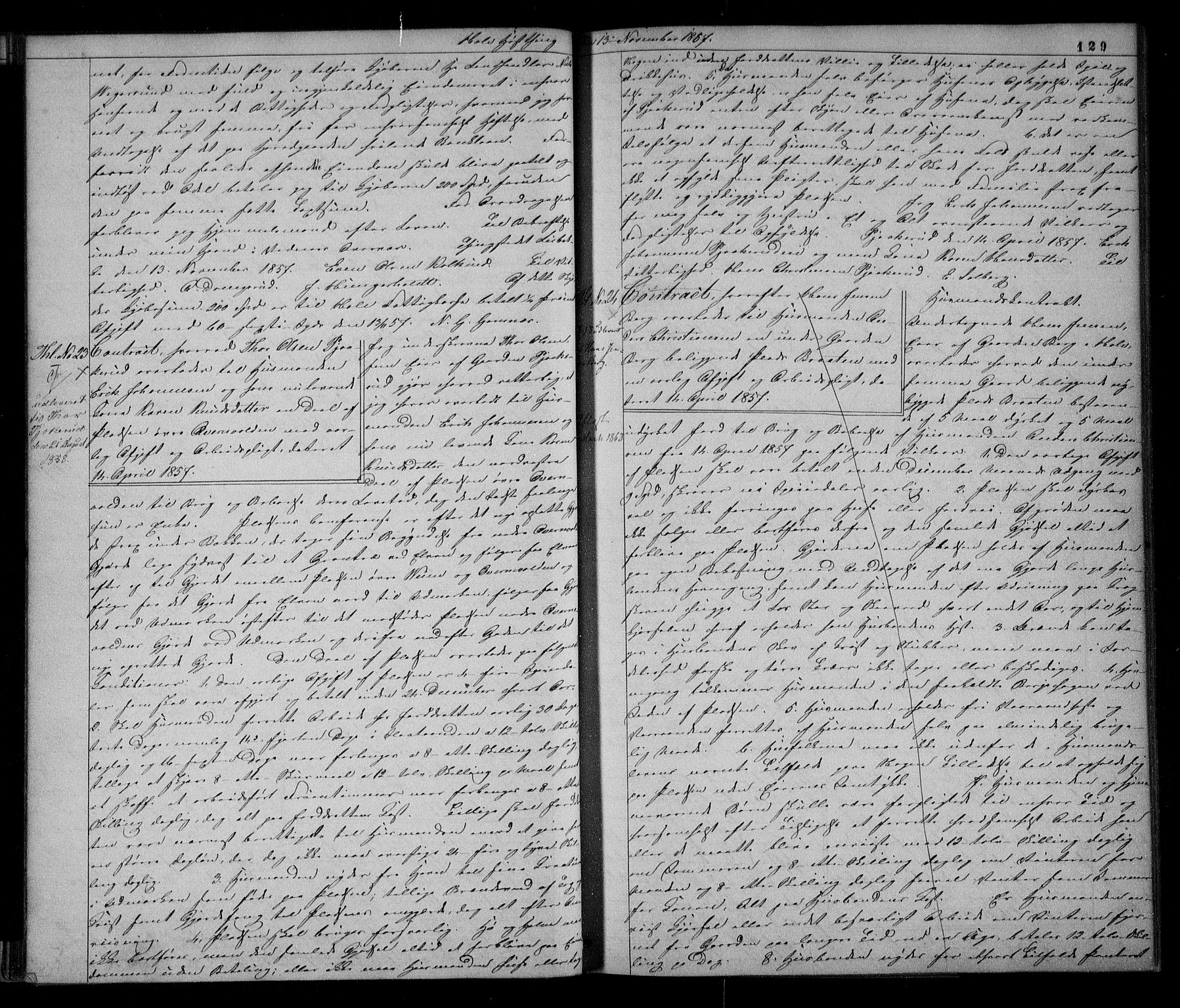 Ringerike sorenskriveri, SAKO/A-105/G/Ga/Gaa/L0028: Pantebok nr. 28, 1856-1861, s. 129