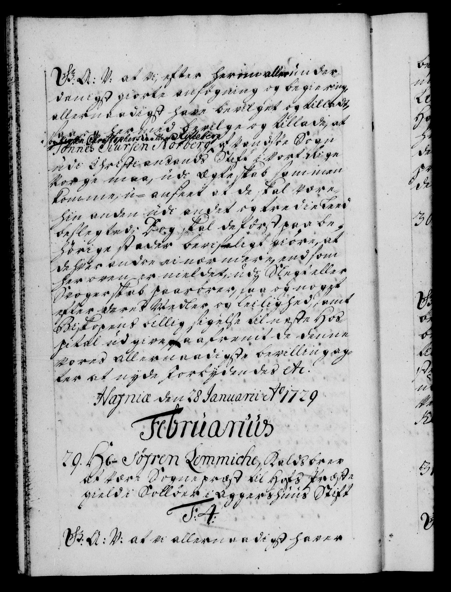 Danske Kanselli 1572-1799, AV/RA-EA-3023/F/Fc/Fca/Fcaa/L0026: Norske registre, 1729-1730, s. 16b