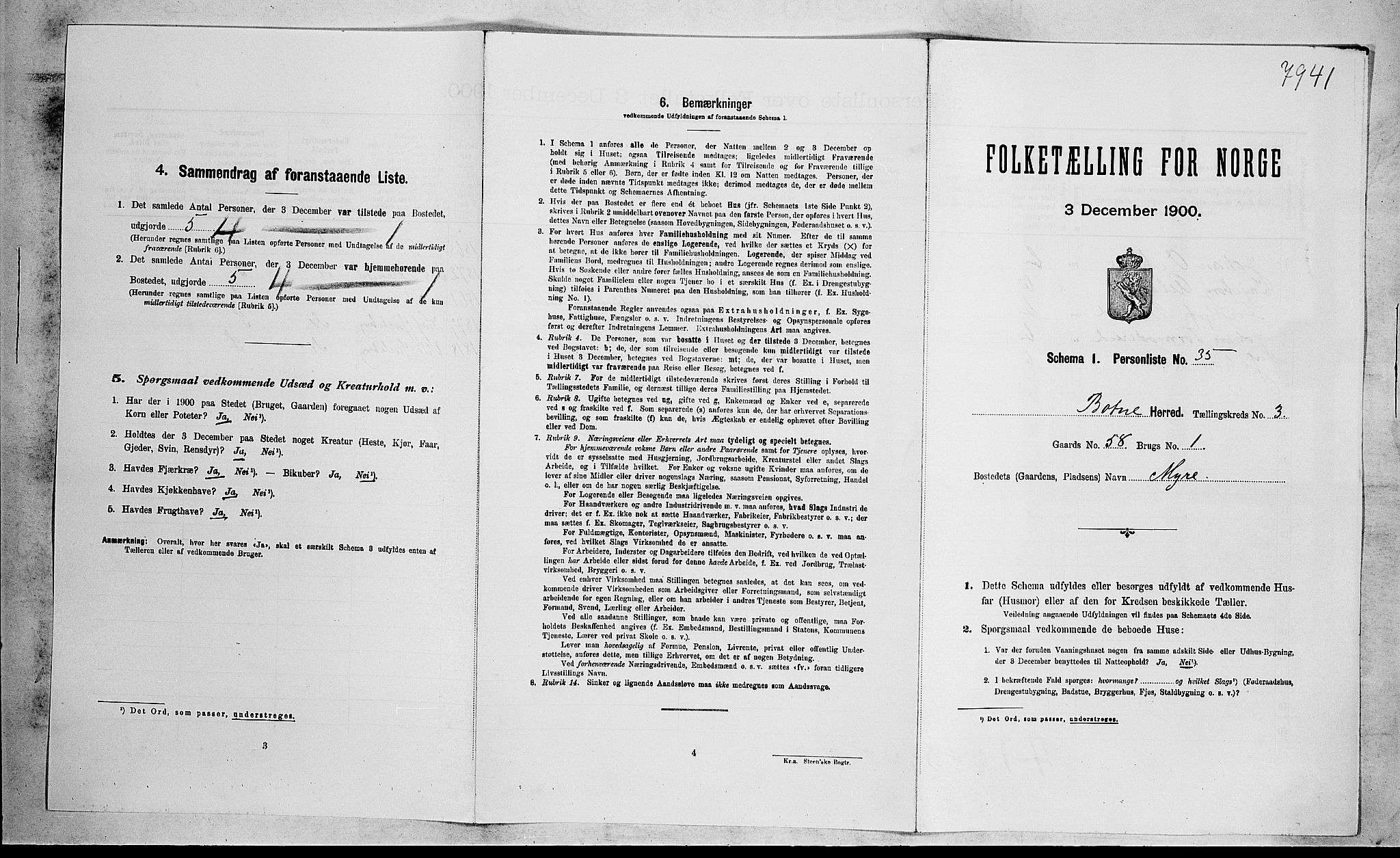 RA, Folketelling 1900 for 0715 Botne herred, 1900, s. 365