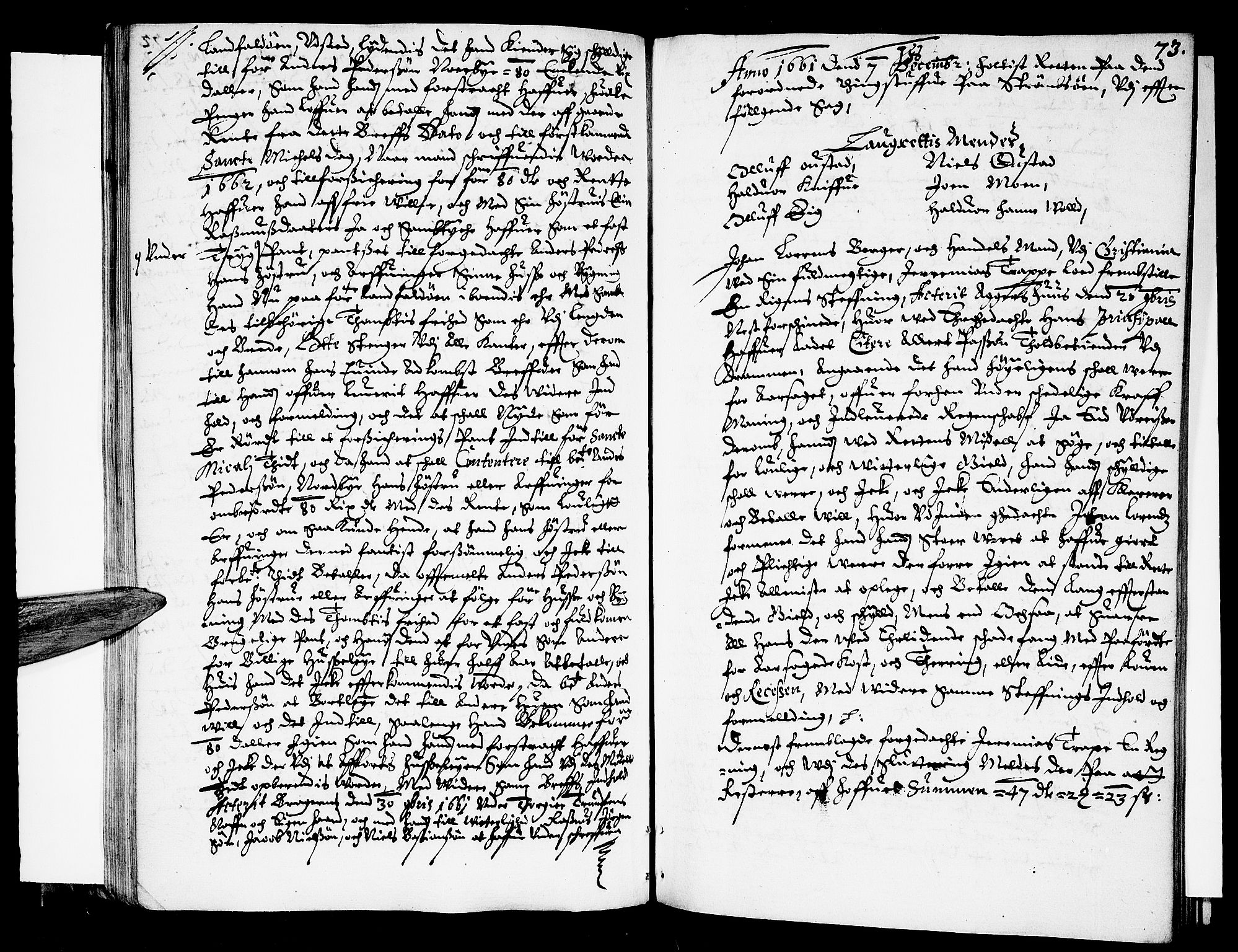 Lier, Røyken og Hurum sorenskriveri, SAKO/A-89/F/Fa/L0003: Tingbok, 1661, s. 73