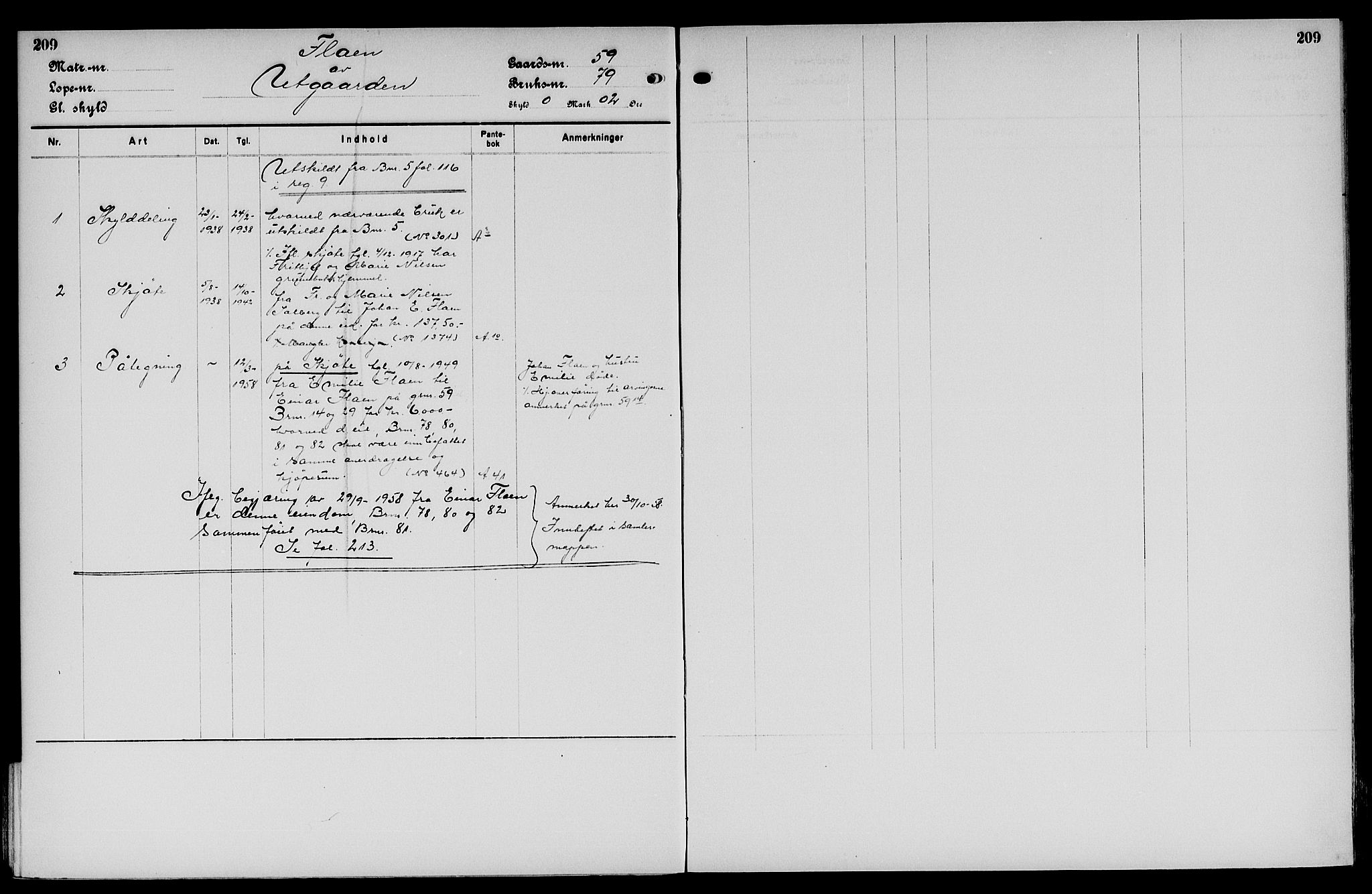 Vinger og Odal sorenskriveri, SAH/TING-022/H/Ha/Hac/Hacc/L0012: Panteregister nr. 3.12, 1923, s. 209