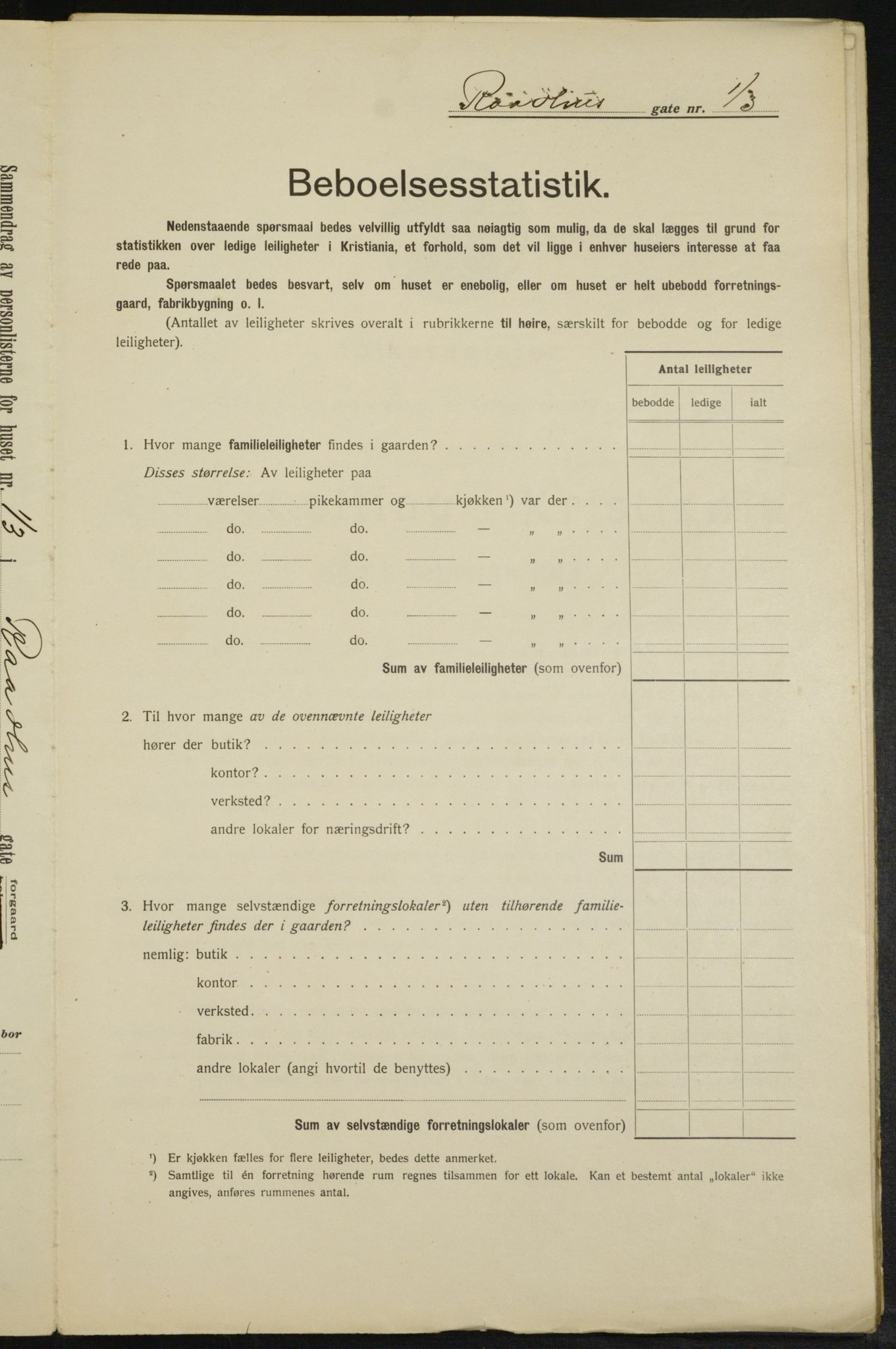 OBA, Kommunal folketelling 1.2.1913 for Kristiania, 1913, s. 86089