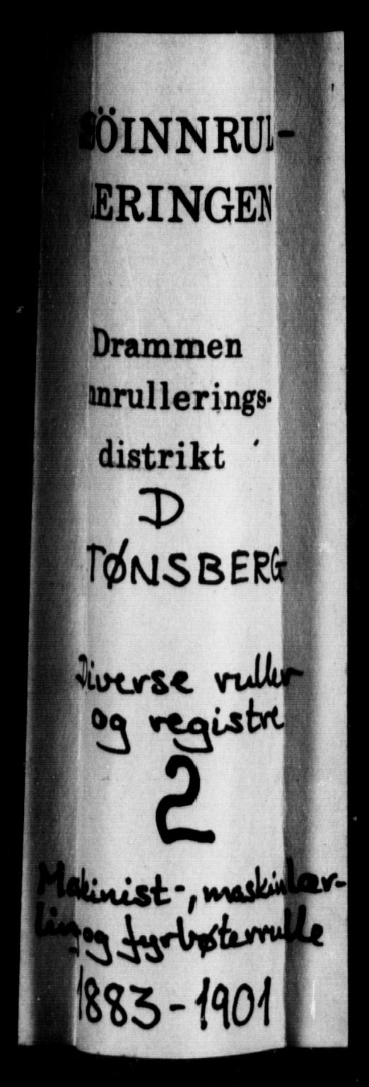 Tønsberg innrulleringskontor, AV/SAKO-A-786/F/Fe/L0001: Maskinist- og fyrbøterrulle Patent nr. 1-314, 1883-1901, s. 1