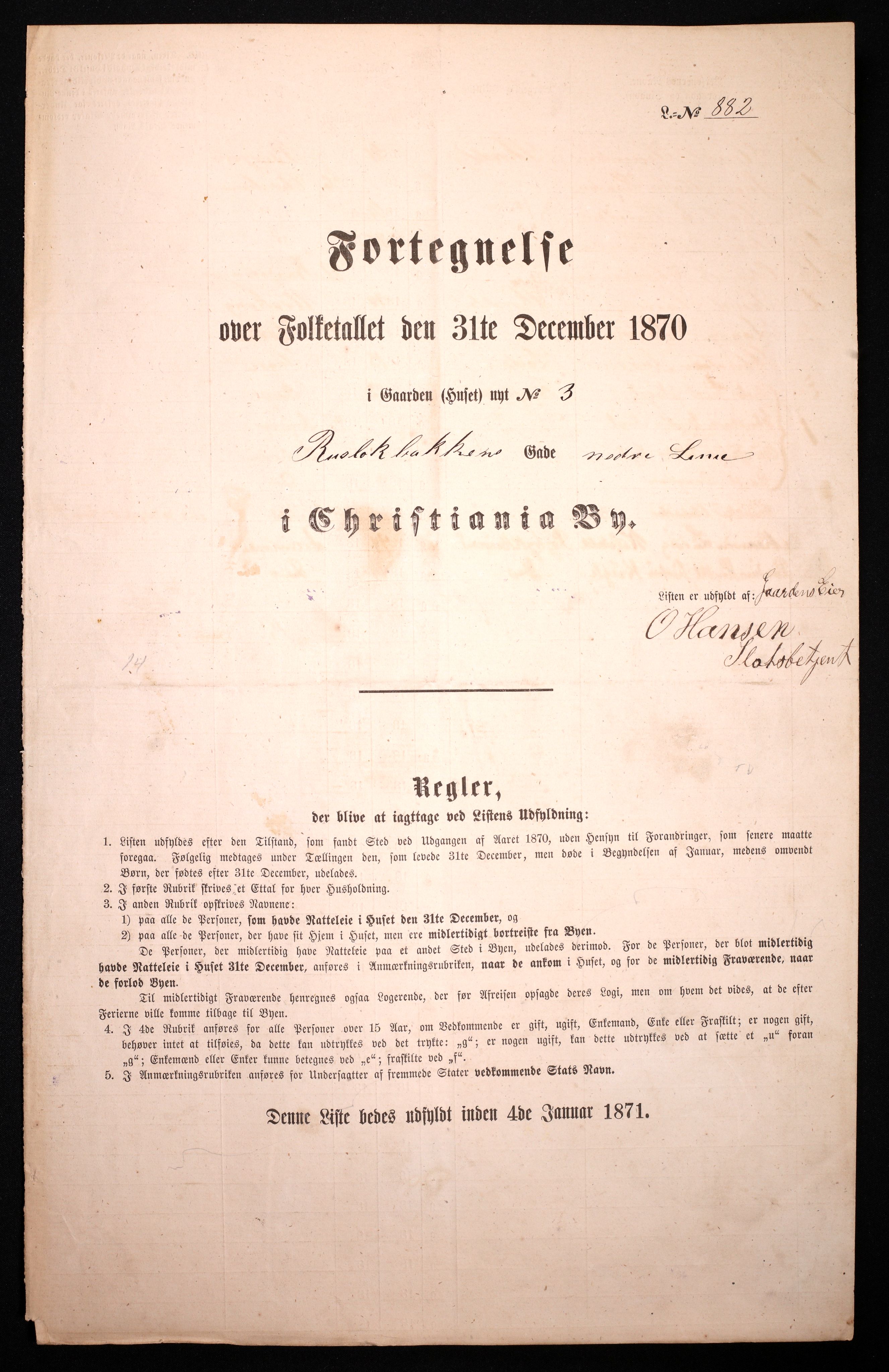 RA, Folketelling 1870 for 0301 Kristiania kjøpstad, 1870, s. 2920