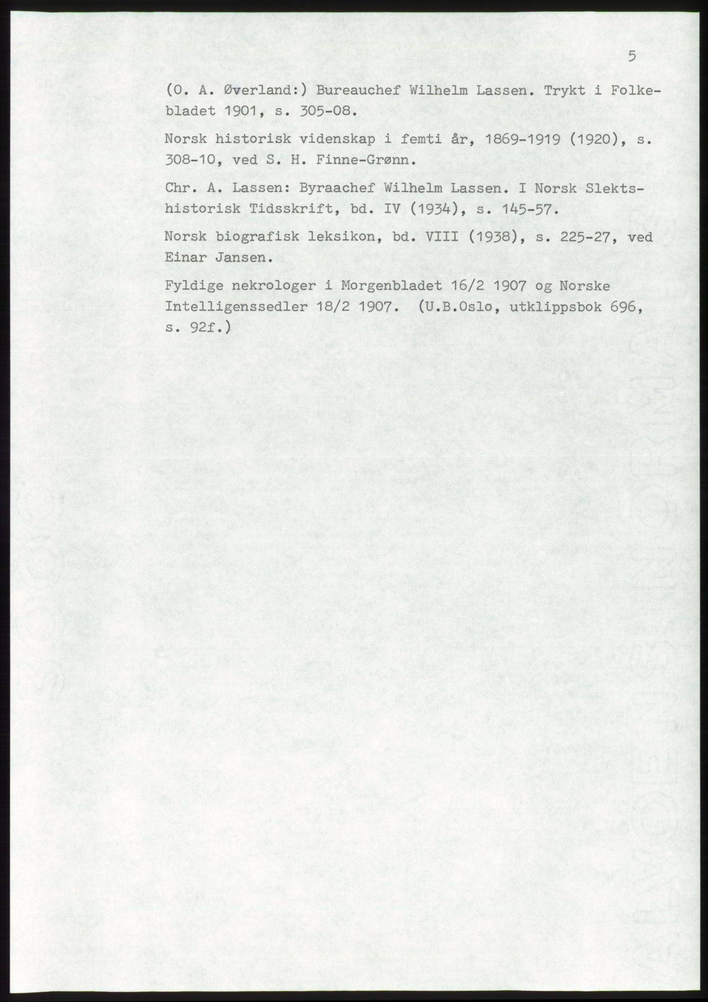 Lassens samlinger, AV/RA-PA-0051, 1500-1907, s. 5