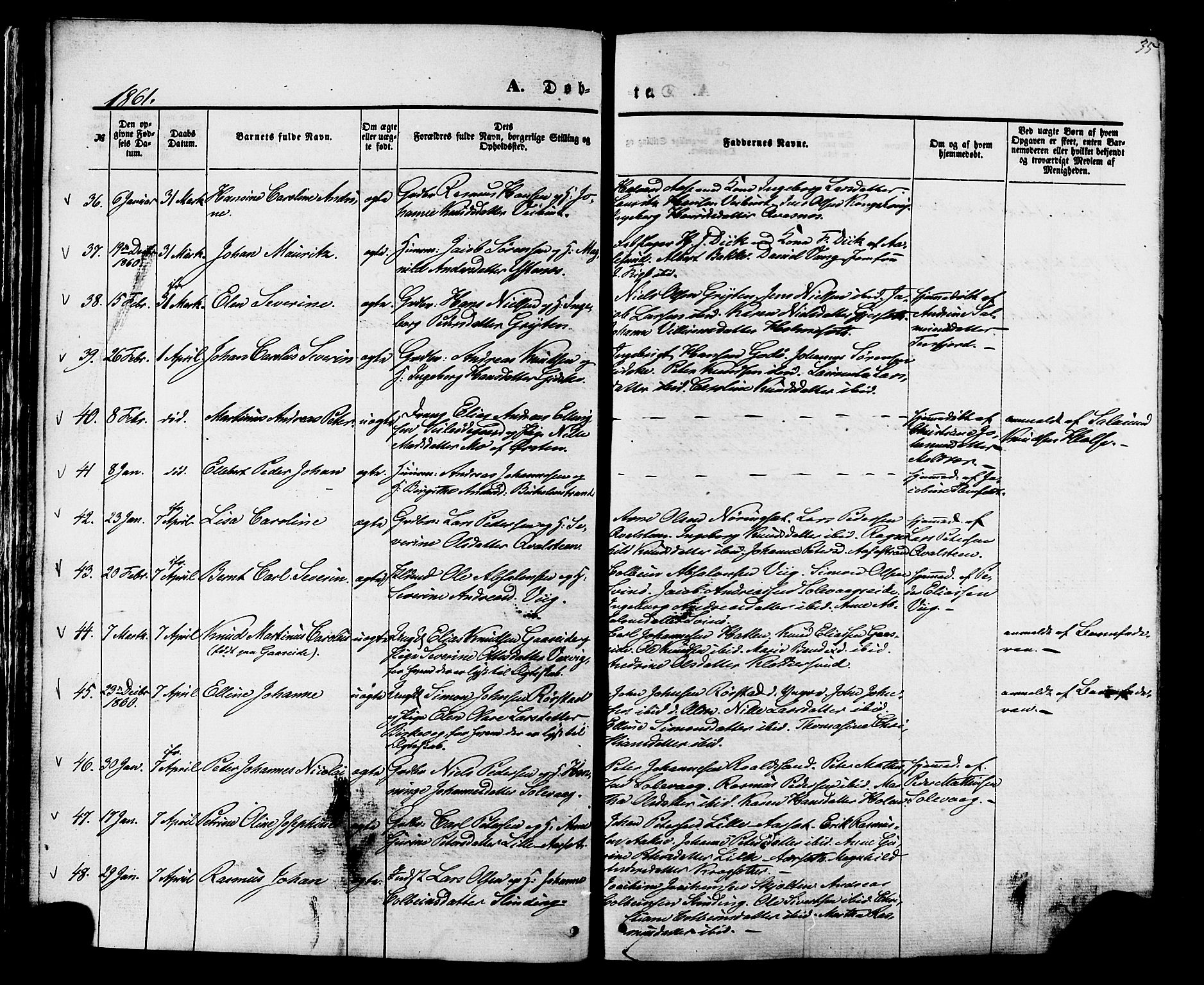 Ministerialprotokoller, klokkerbøker og fødselsregistre - Møre og Romsdal, AV/SAT-A-1454/528/L0398: Ministerialbok nr. 528A09, 1858-1864, s. 35