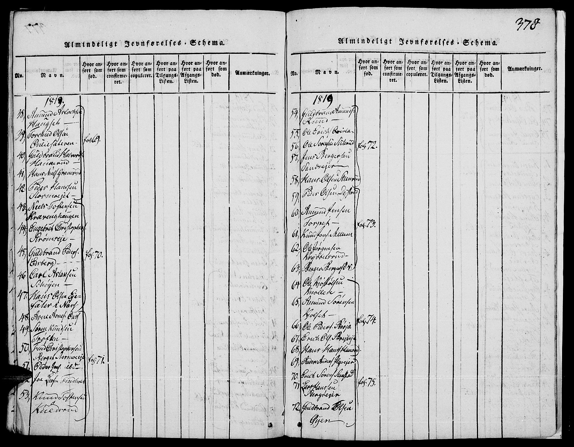 Strøm-Odalen prestekontor, AV/SAH-PREST-028/H/Ha/Haa/L0006: Ministerialbok nr. 6, 1814-1850, s. 378