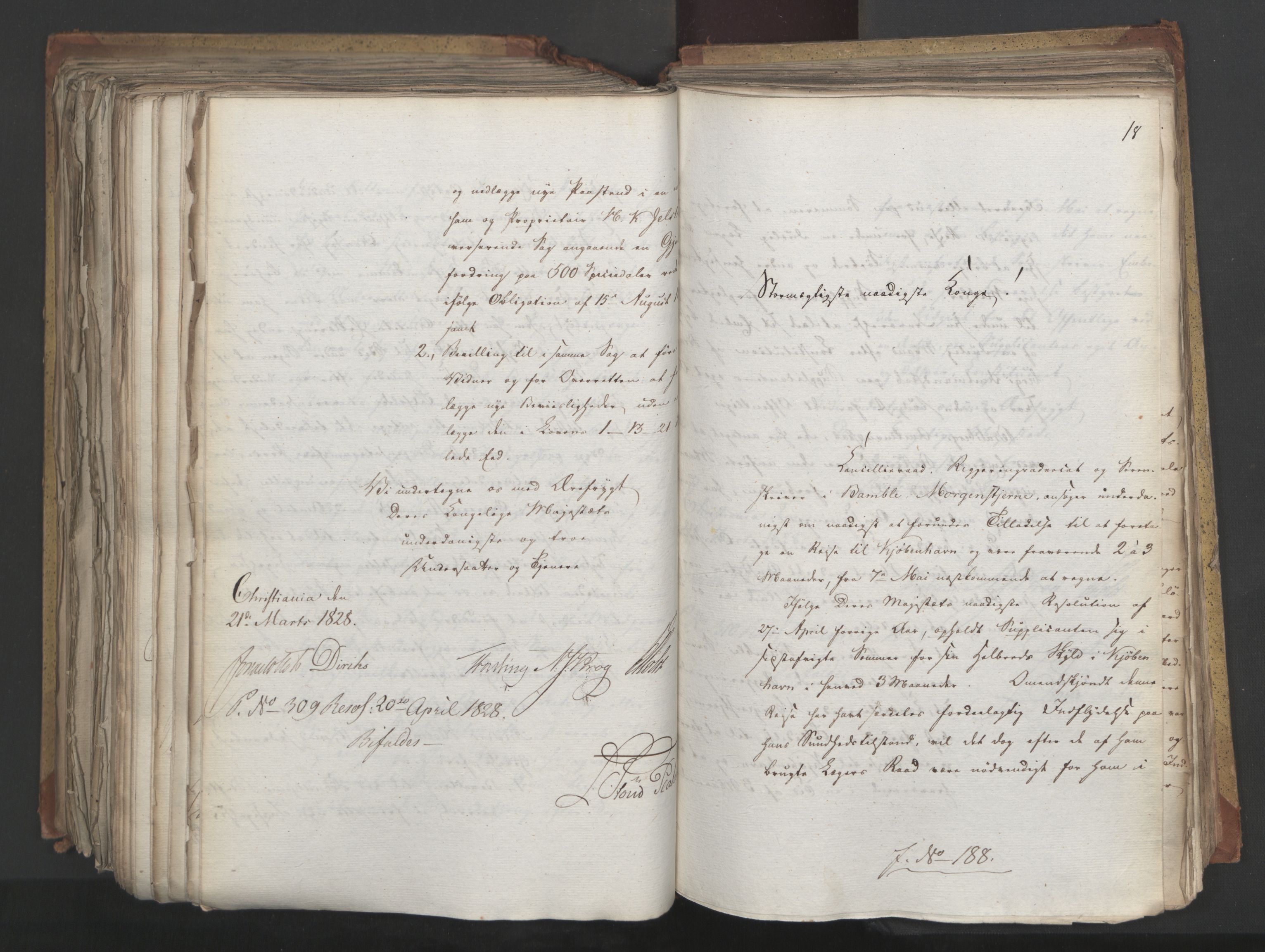 Statsrådsavdelingen i Stockholm, AV/RA-S-1003/D/Da/L0054: Regjeringsinnstillinger nr. 1-230, 1828, s. 573
