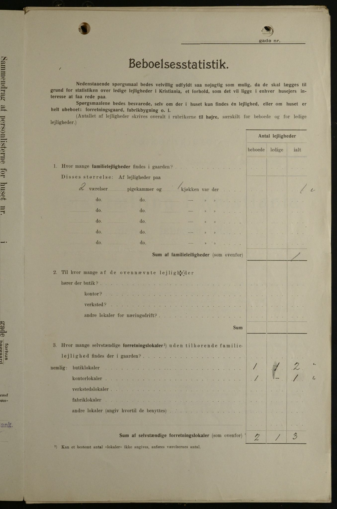 OBA, Kommunal folketelling 1.2.1908 for Kristiania kjøpstad, 1908, s. 102462