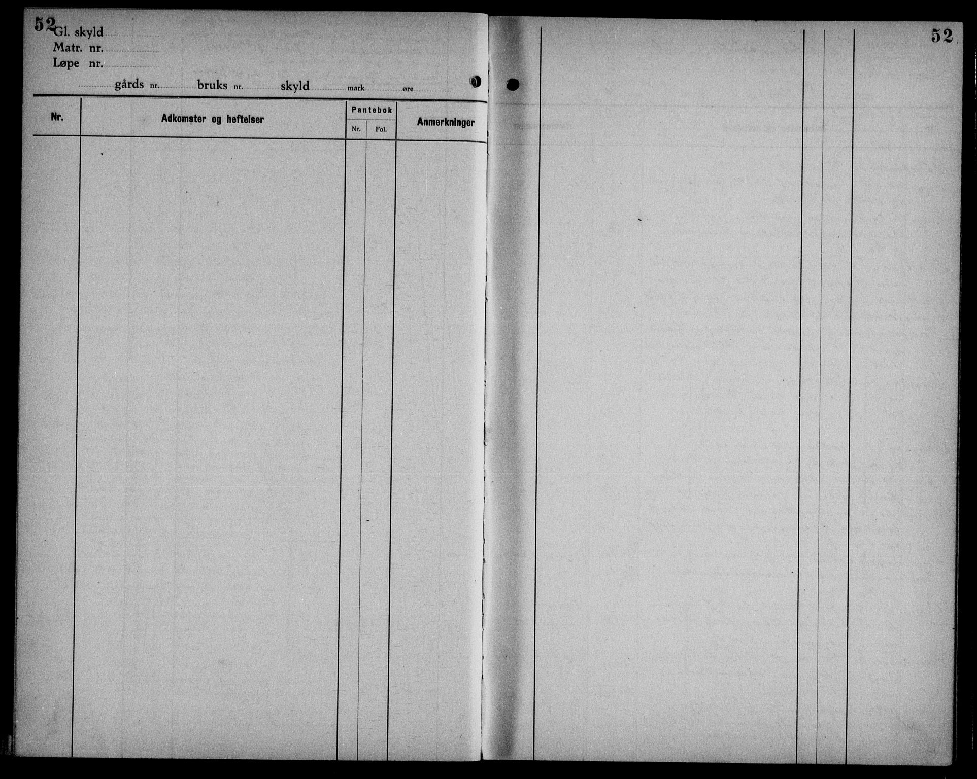Brønnøy sorenskriveri, SAT/A-4170/1/2/2A/L0017: Panteregister nr. 17, 1920-1951, s. 52