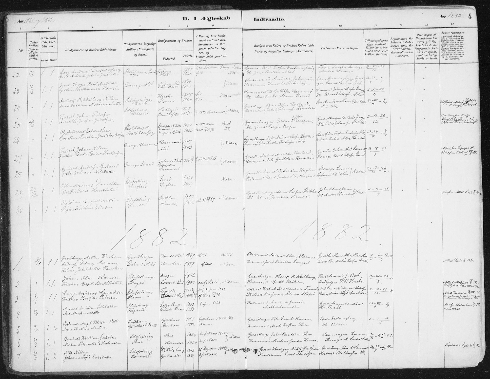 Ministerialprotokoller, klokkerbøker og fødselsregistre - Nordland, SAT/A-1459/838/L0553: Ministerialbok nr. 838A11, 1880-1910, s. 4