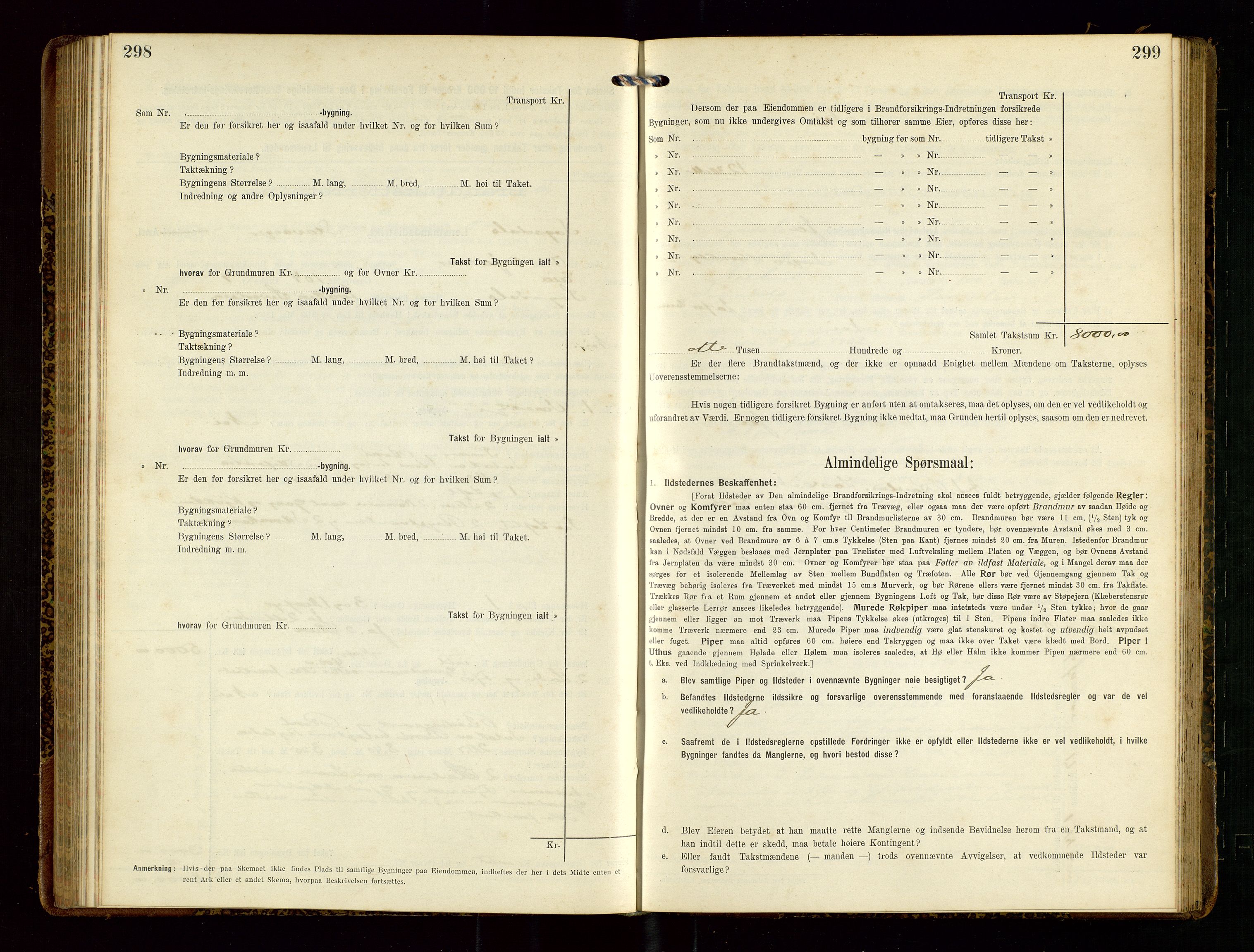 Sokndal lensmannskontor, SAST/A-100417/Gob/L0003: "Brandtakst-Protokol", 1914-1917, s. 298-299