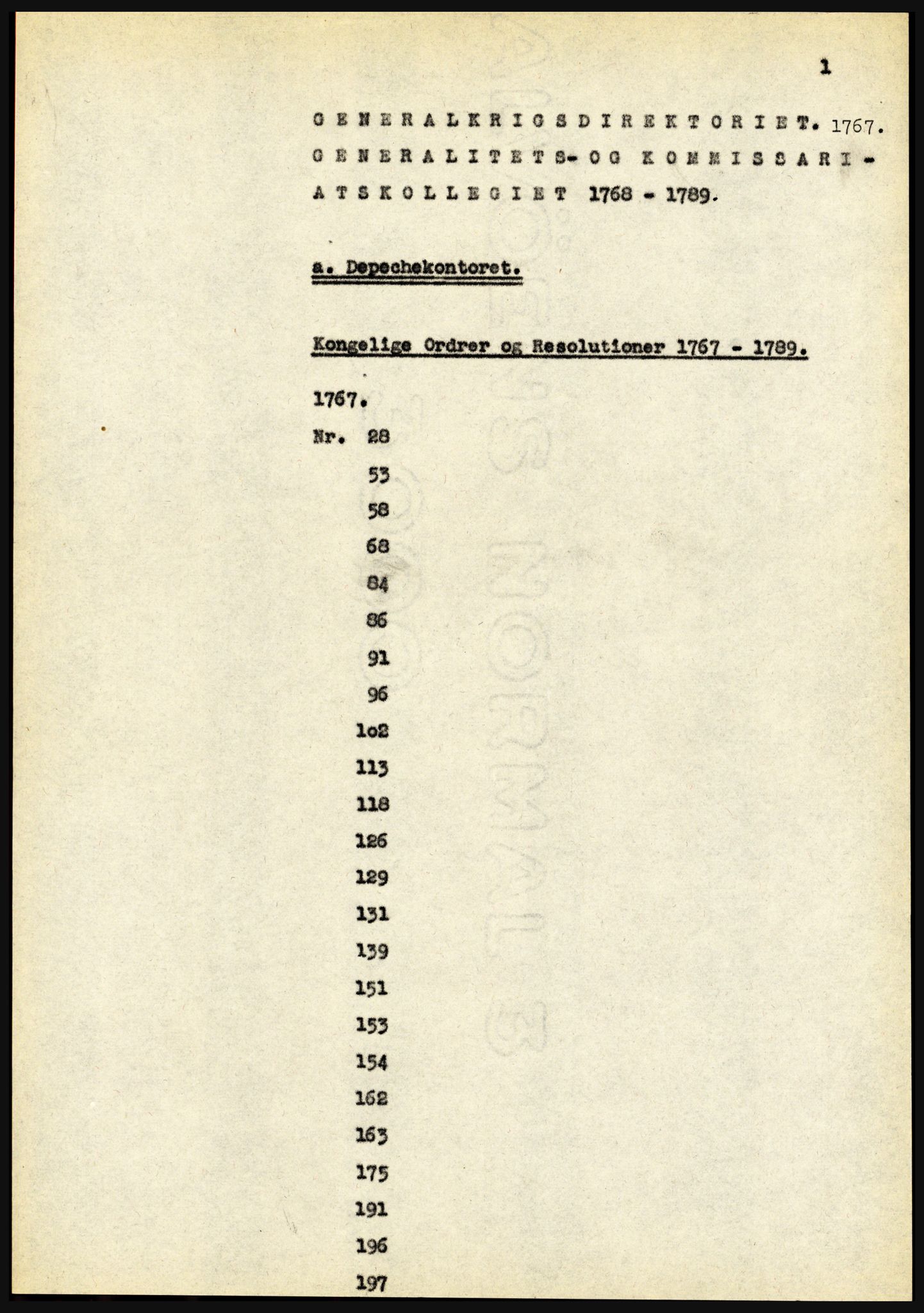 Riksarkivet, Seksjon for eldre arkiv og spesialsamlinger, AV/RA-EA-6797/H/Ha, 1953, s. 1
