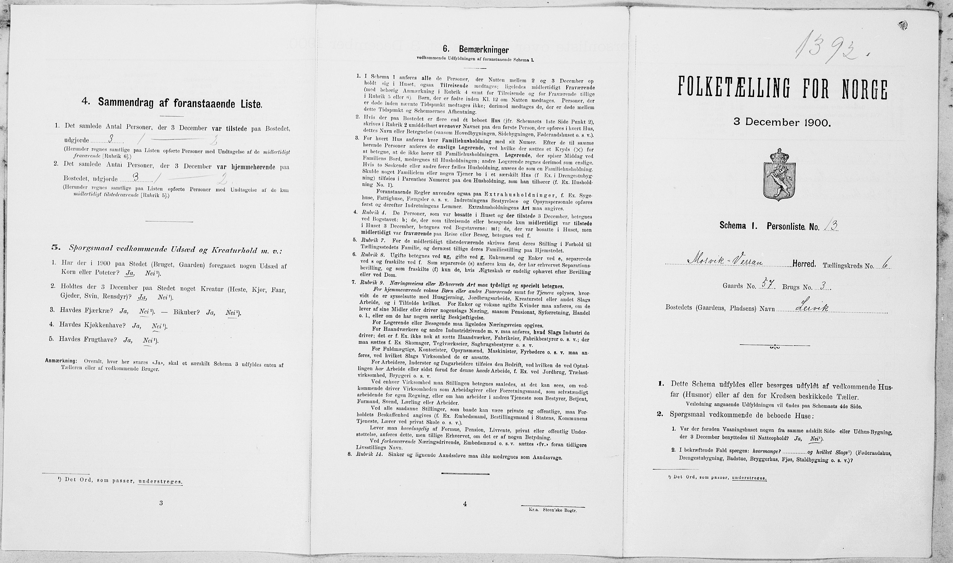 SAT, Folketelling 1900 for 1723 Mosvik og Verran herred, 1900, s. 661