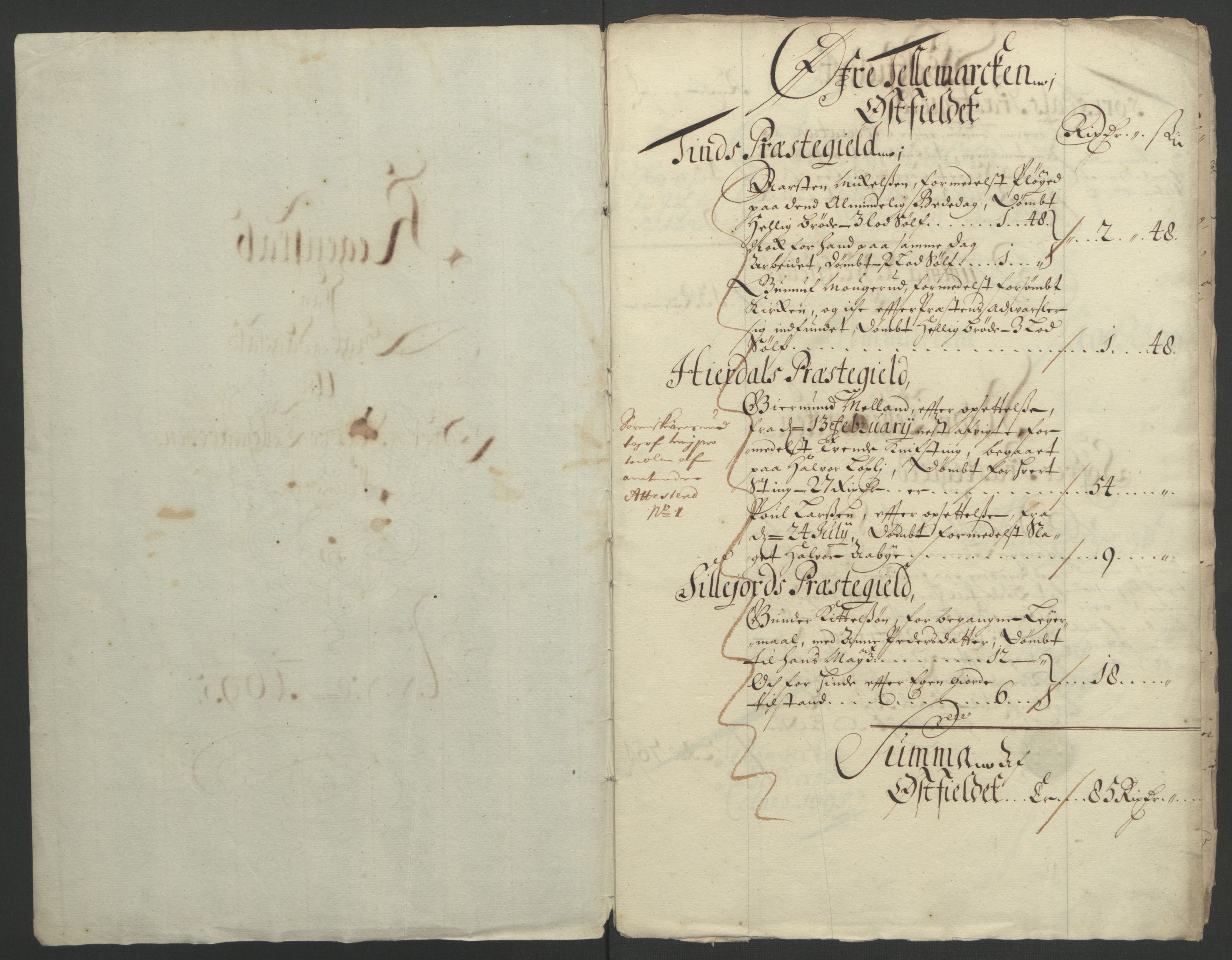 Rentekammeret inntil 1814, Reviderte regnskaper, Fogderegnskap, RA/EA-4092/R36/L2093: Fogderegnskap Øvre og Nedre Telemark og Bamble, 1695, s. 52