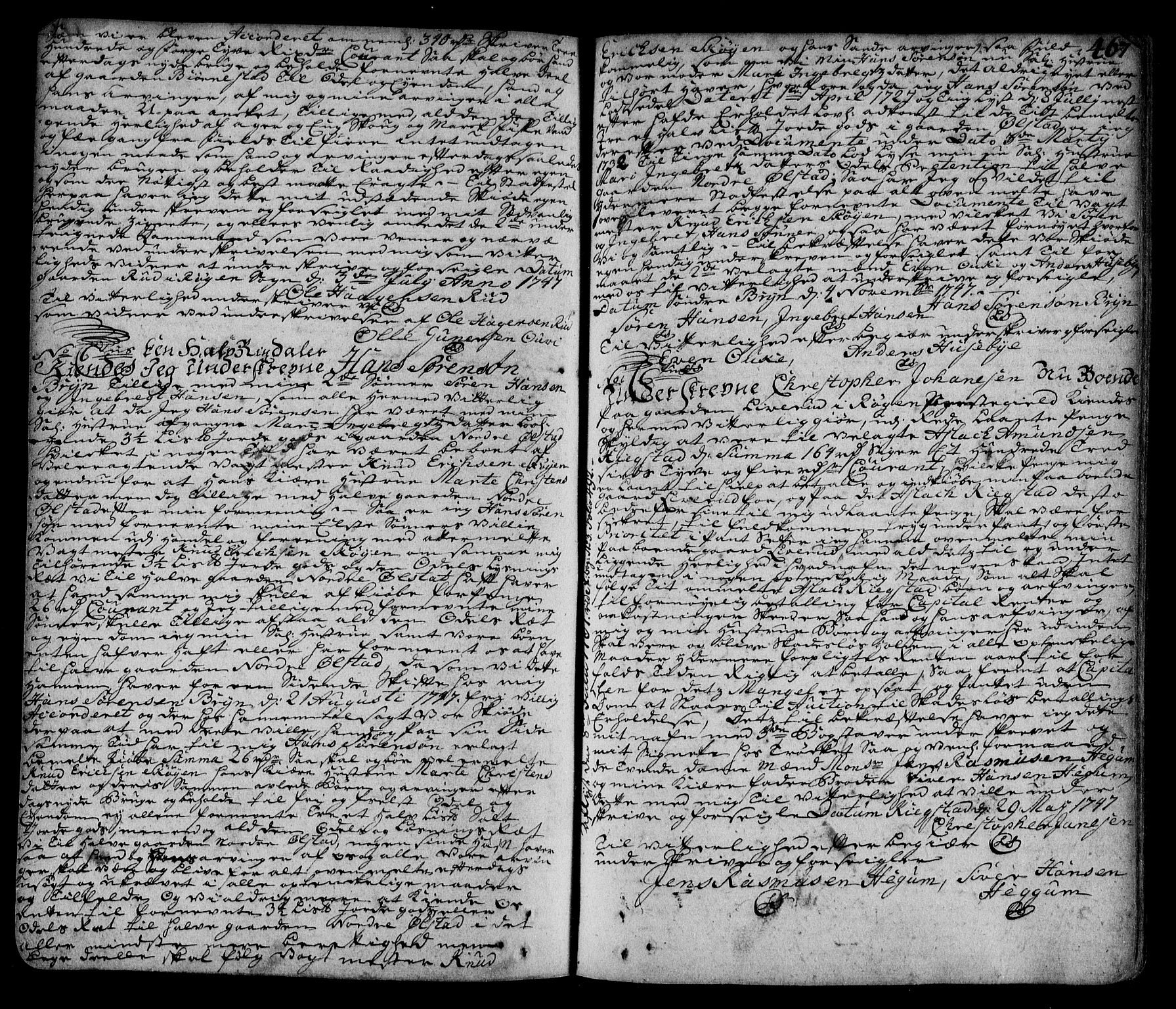 Lier, Røyken og Hurum sorenskriveri, SAKO/A-89/G/Ga/Gaa/L0002: Pantebok nr. II, 1725-1755, s. 467