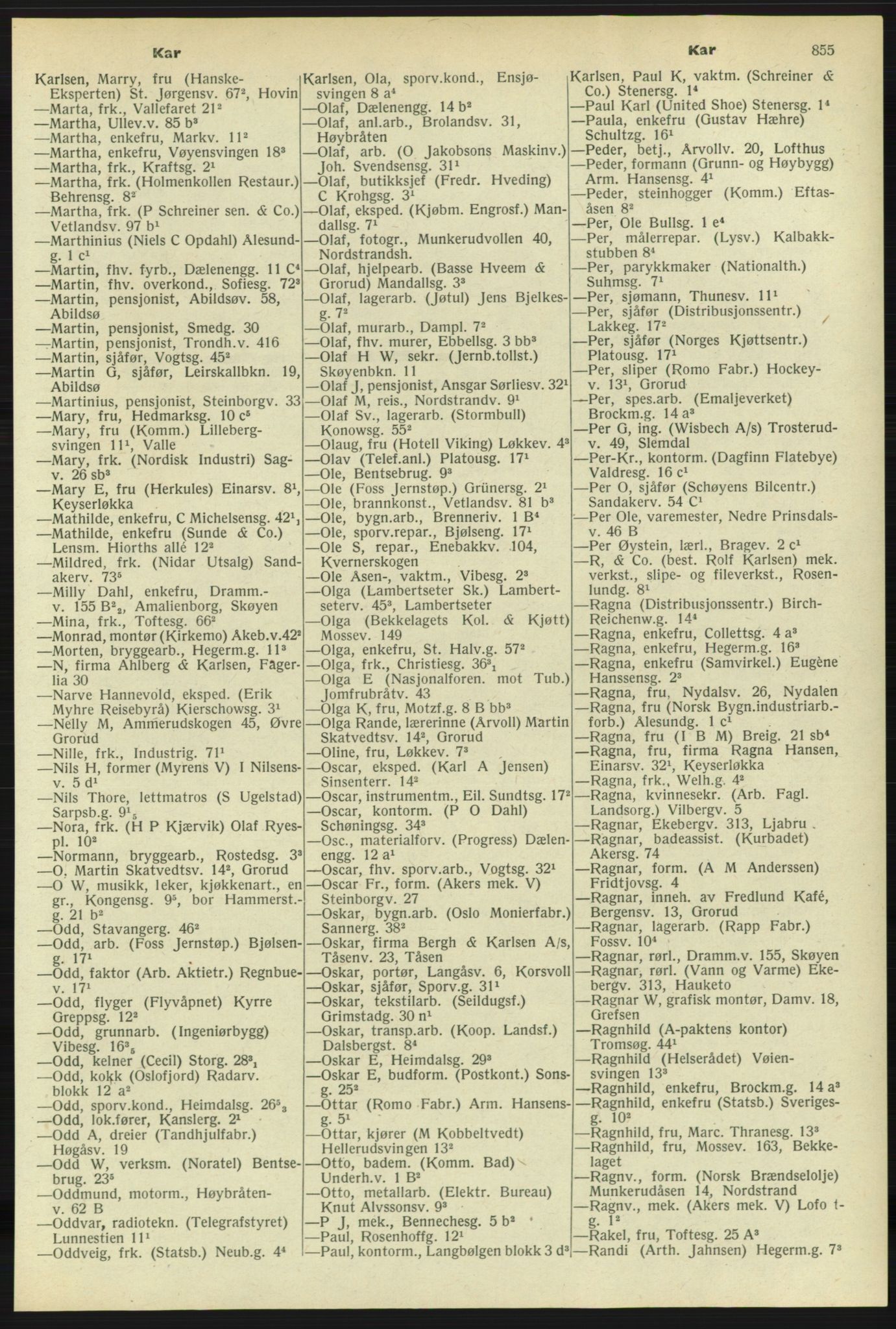 Kristiania/Oslo adressebok, PUBL/-, 1958-1959, s. 855