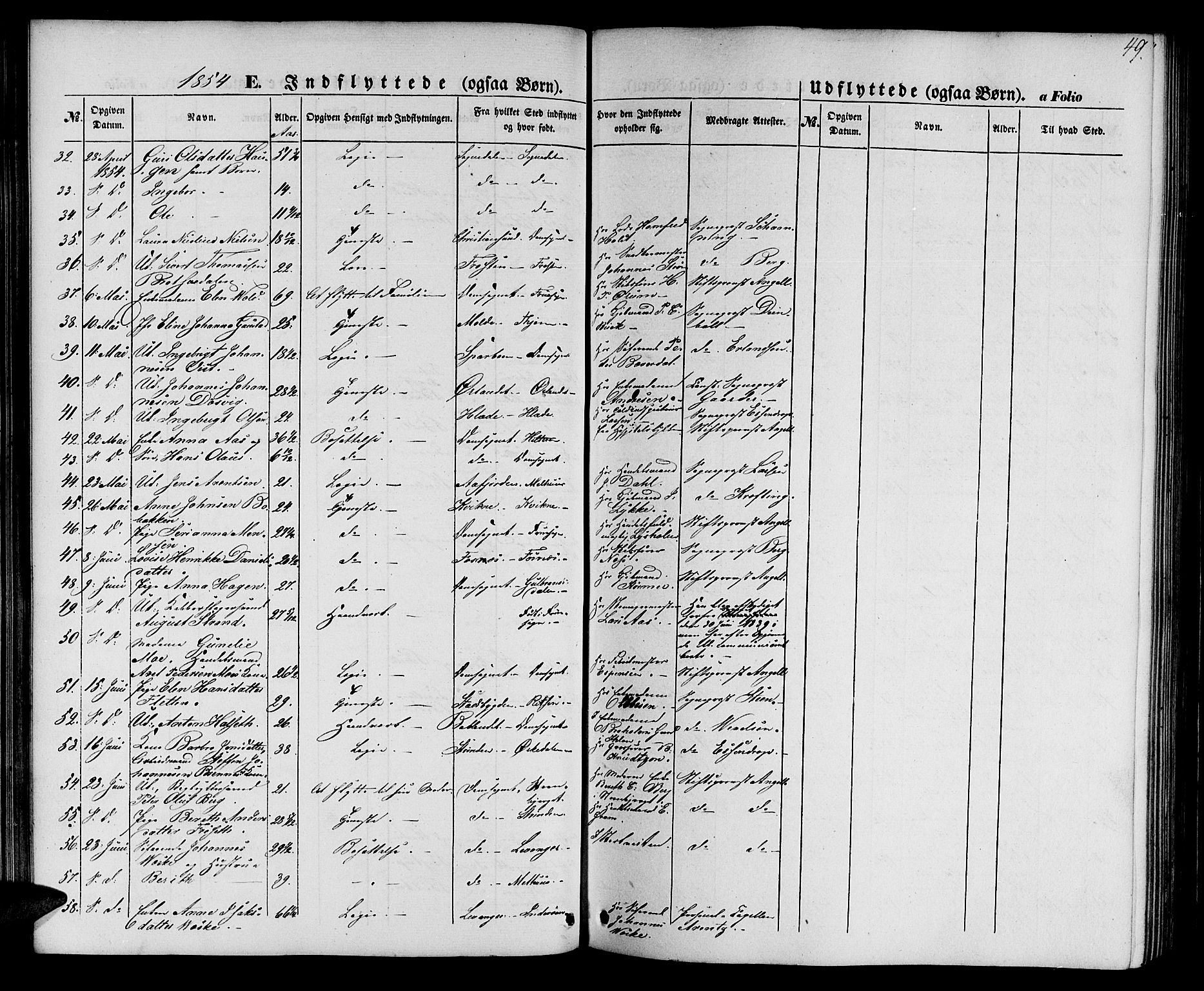 Ministerialprotokoller, klokkerbøker og fødselsregistre - Sør-Trøndelag, SAT/A-1456/602/L0113: Ministerialbok nr. 602A11, 1849-1861, s. 49