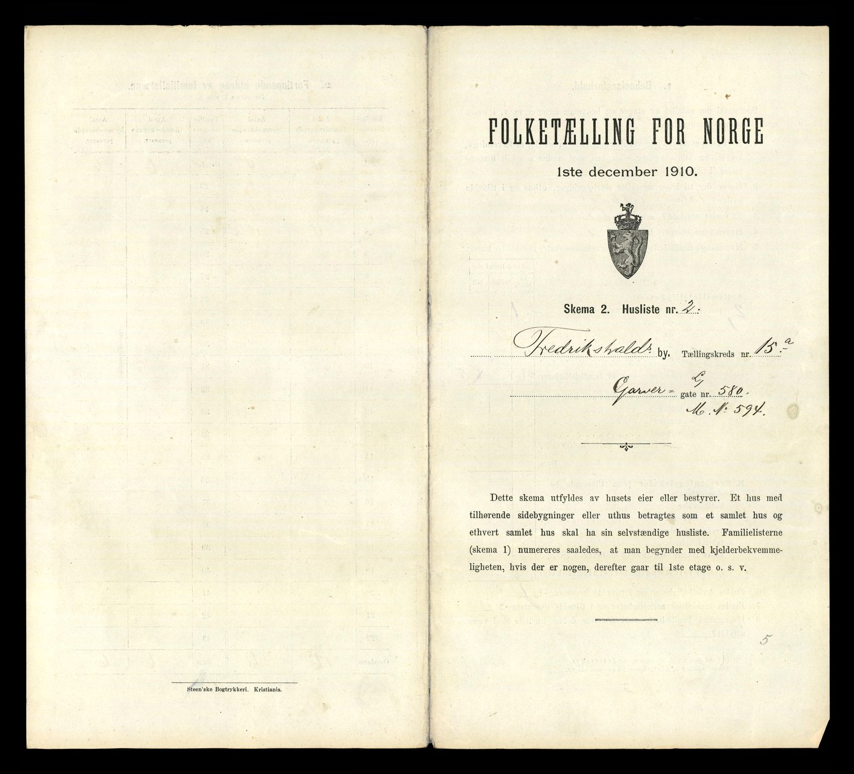 RA, Folketelling 1910 for 0101 Fredrikshald kjøpstad, 1910, s. 4910