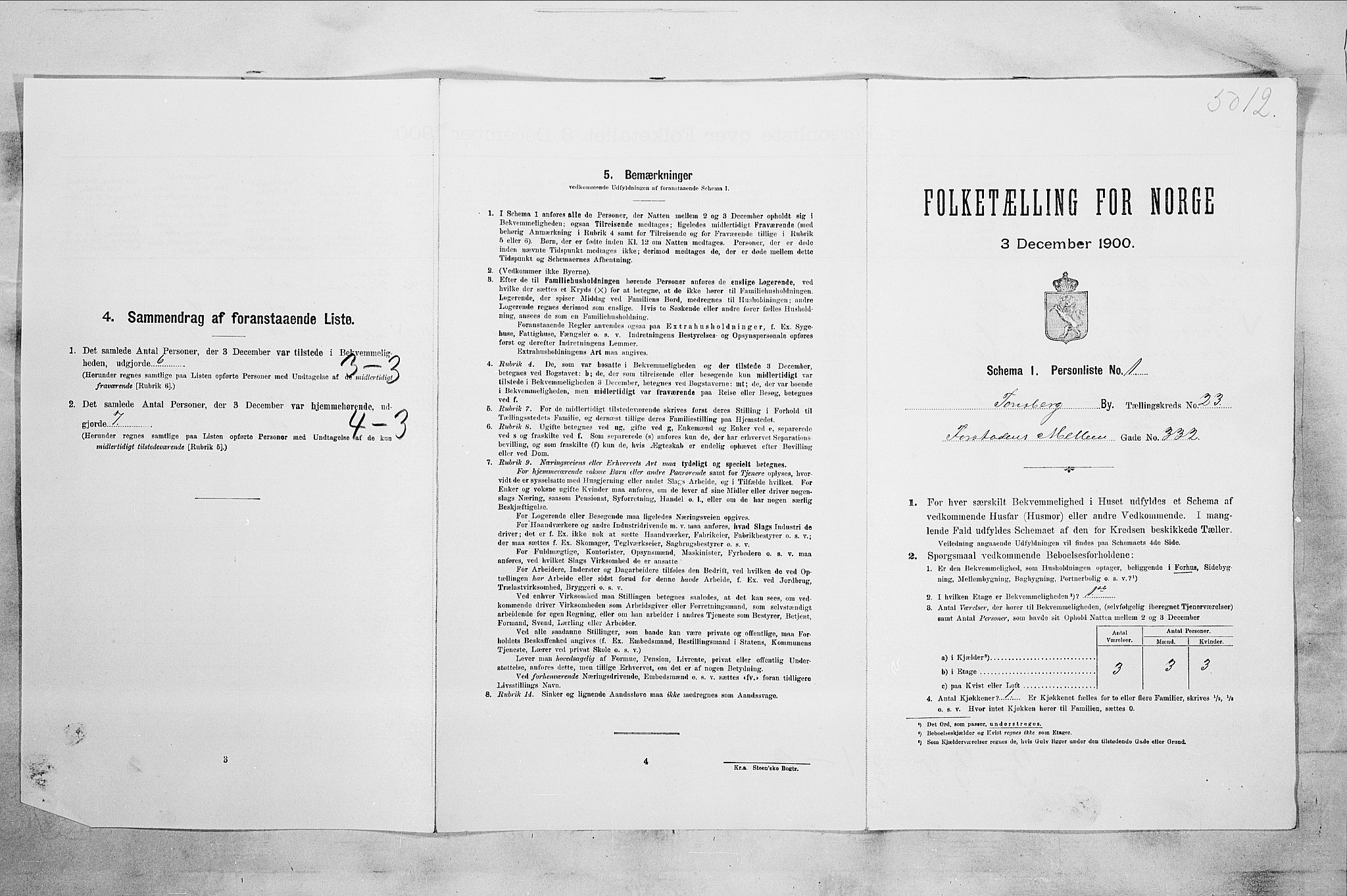 RA, Folketelling 1900 for 0705 Tønsberg kjøpstad, 1900, s. 3714