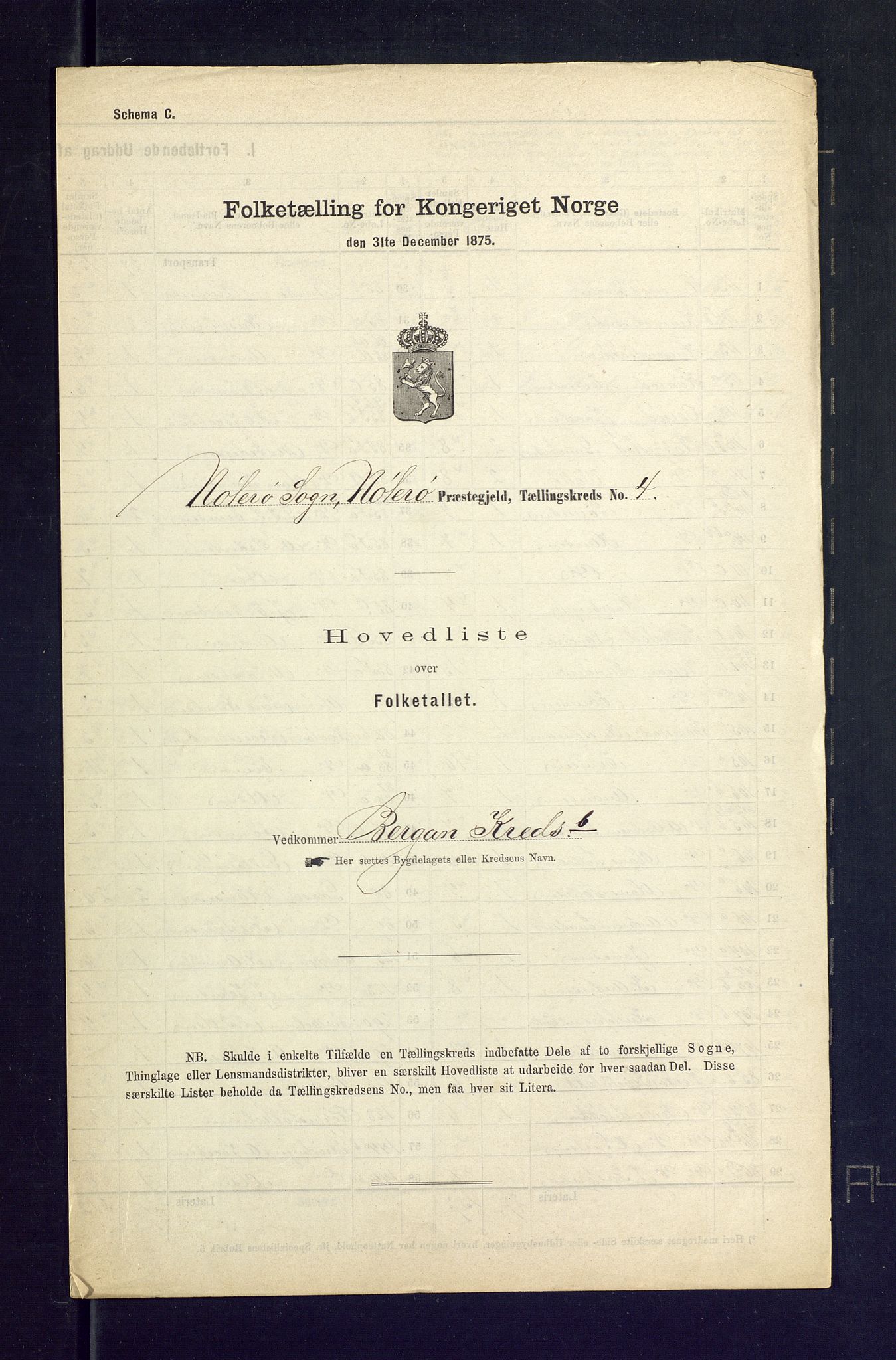 SAKO, Folketelling 1875 for 0722P Nøtterøy prestegjeld, 1875, s. 20