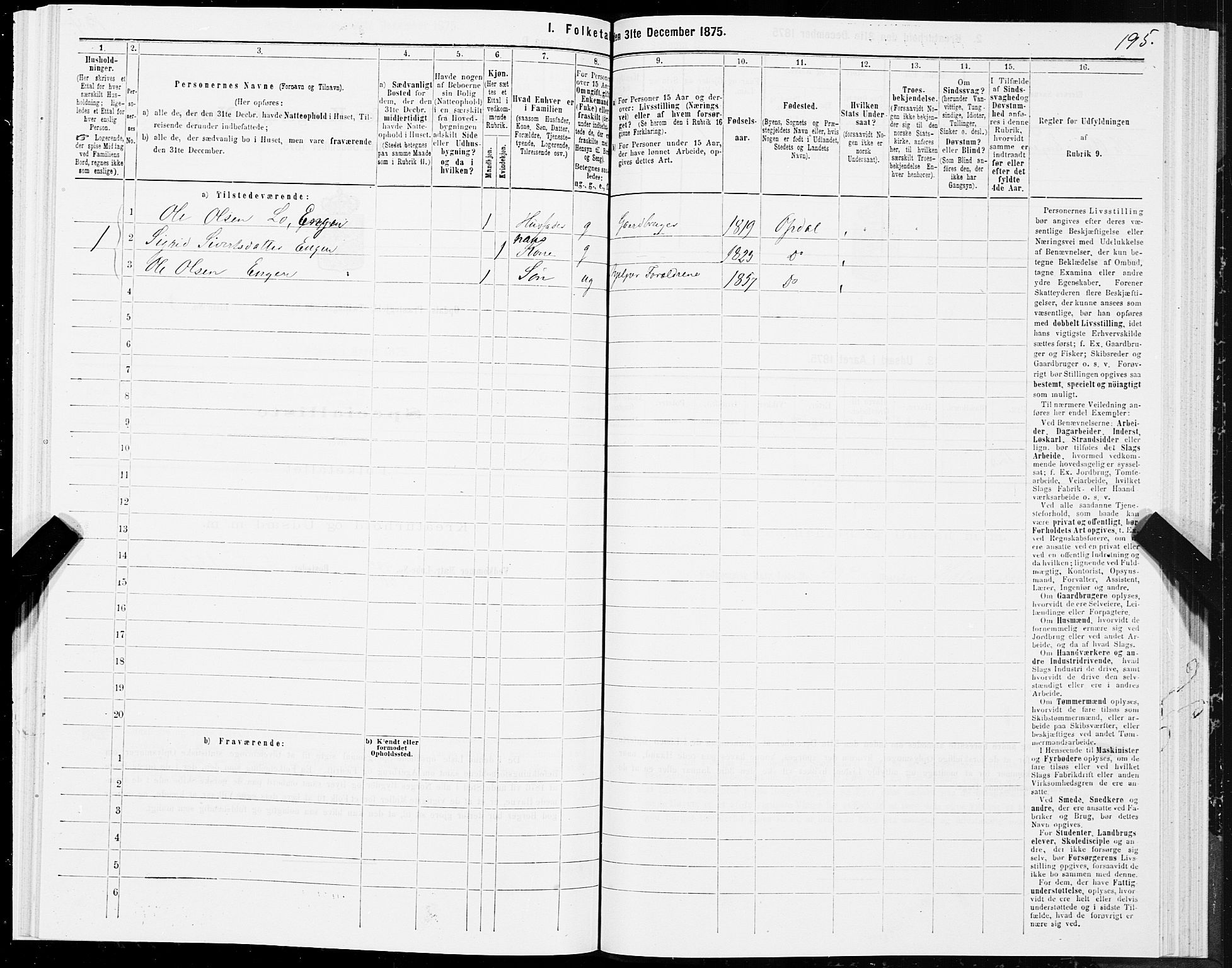 SAT, Folketelling 1875 for 1634P Oppdal prestegjeld, 1875, s. 2195