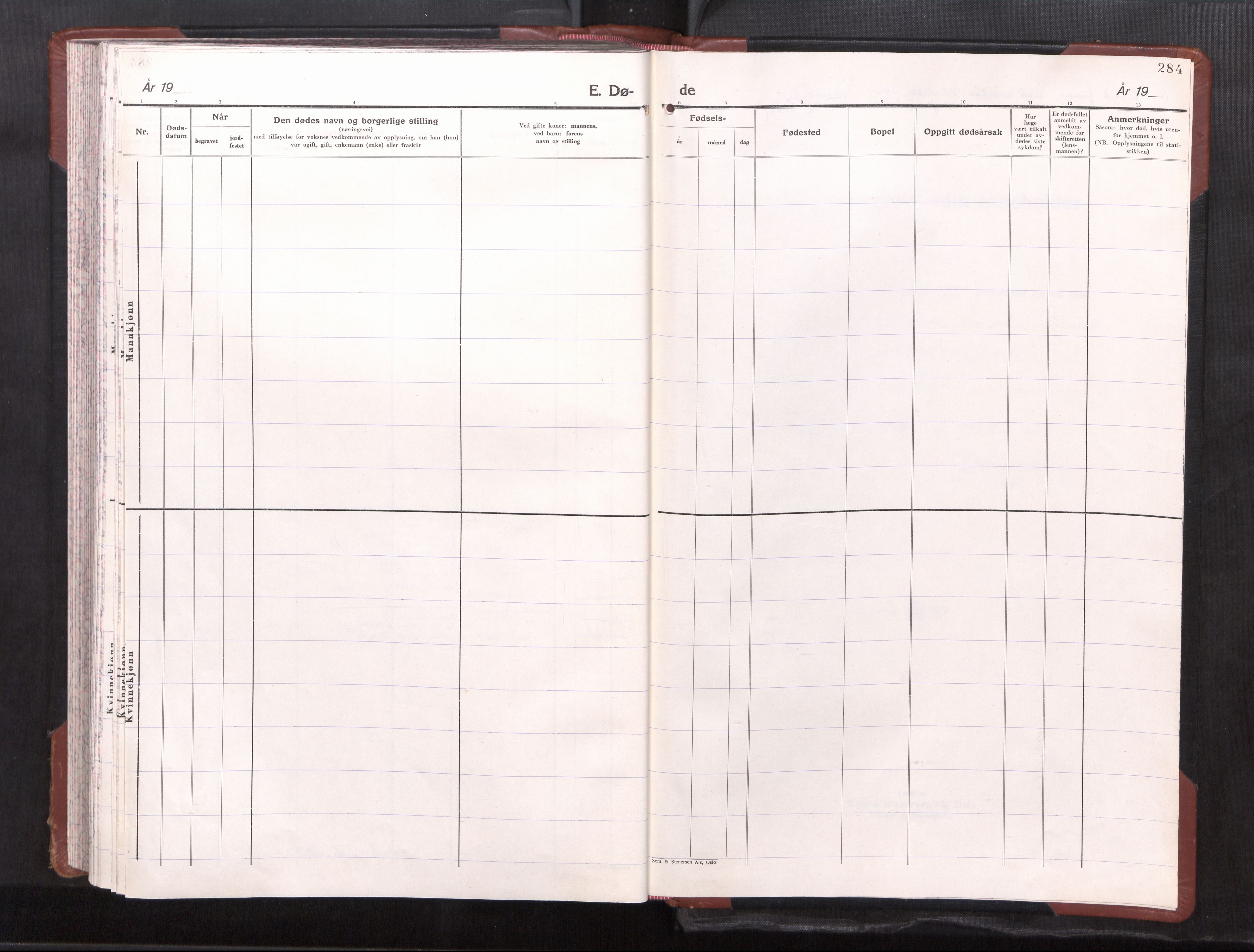 Ministerialprotokoller, klokkerbøker og fødselsregistre - Møre og Romsdal, AV/SAT-A-1454/590/L1019: Klokkerbok nr. 590---, 1950-1969, s. 284