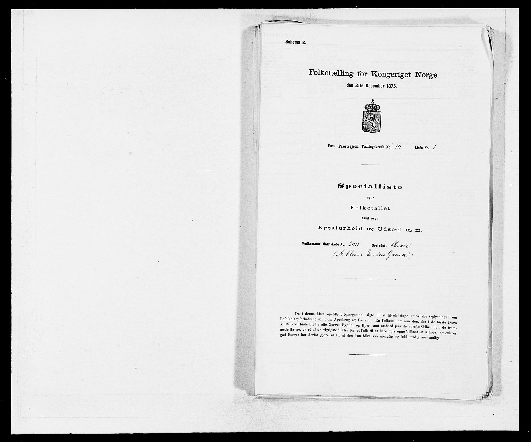 SAB, Folketelling 1875 for 1241P Fusa prestegjeld, 1875, s. 666