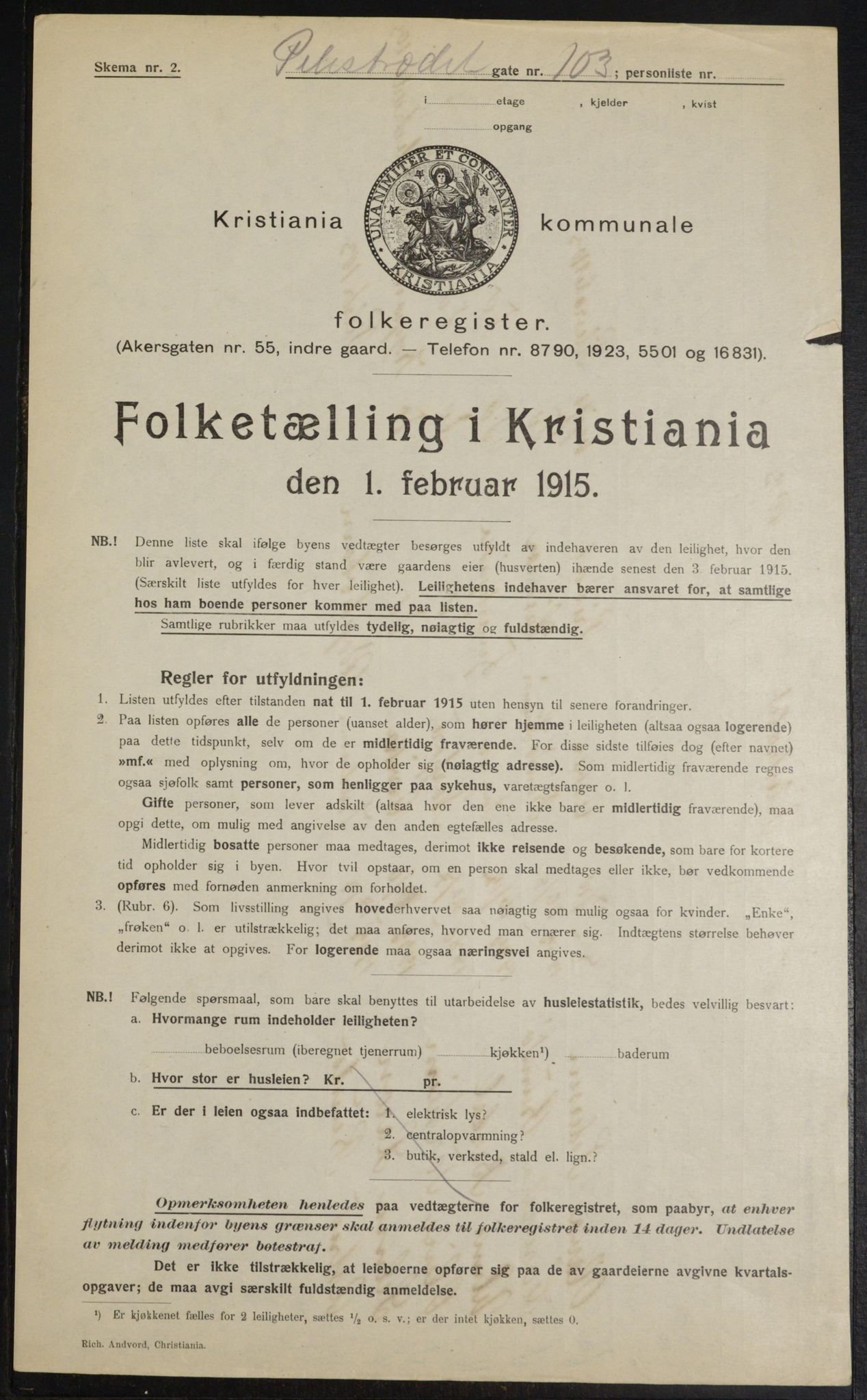 OBA, Kommunal folketelling 1.2.1915 for Kristiania, 1915, s. 79584