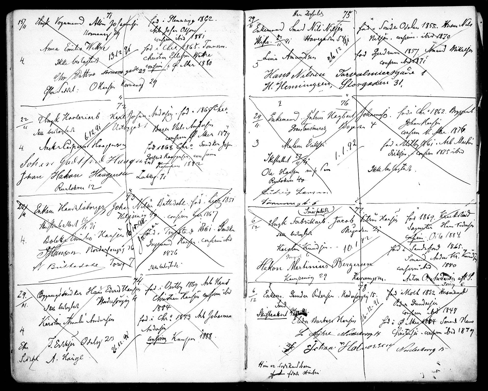 Kampen prestekontor Kirkebøker, SAO/A-10853/H/Ha/L0001: Lysningsprotokoll nr. 1, 1890-1899