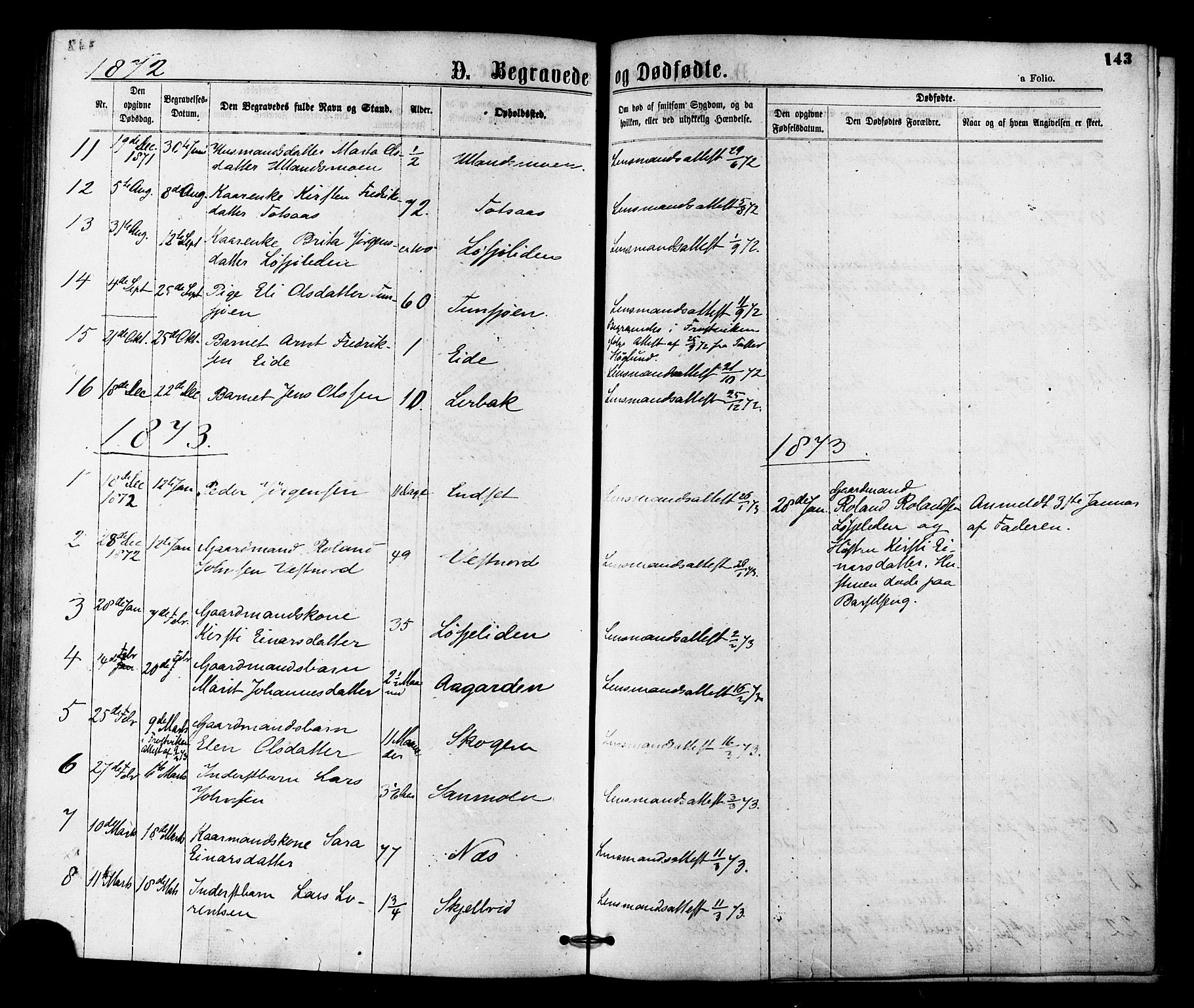 Ministerialprotokoller, klokkerbøker og fødselsregistre - Nord-Trøndelag, AV/SAT-A-1458/755/L0493: Ministerialbok nr. 755A02, 1865-1881, s. 143