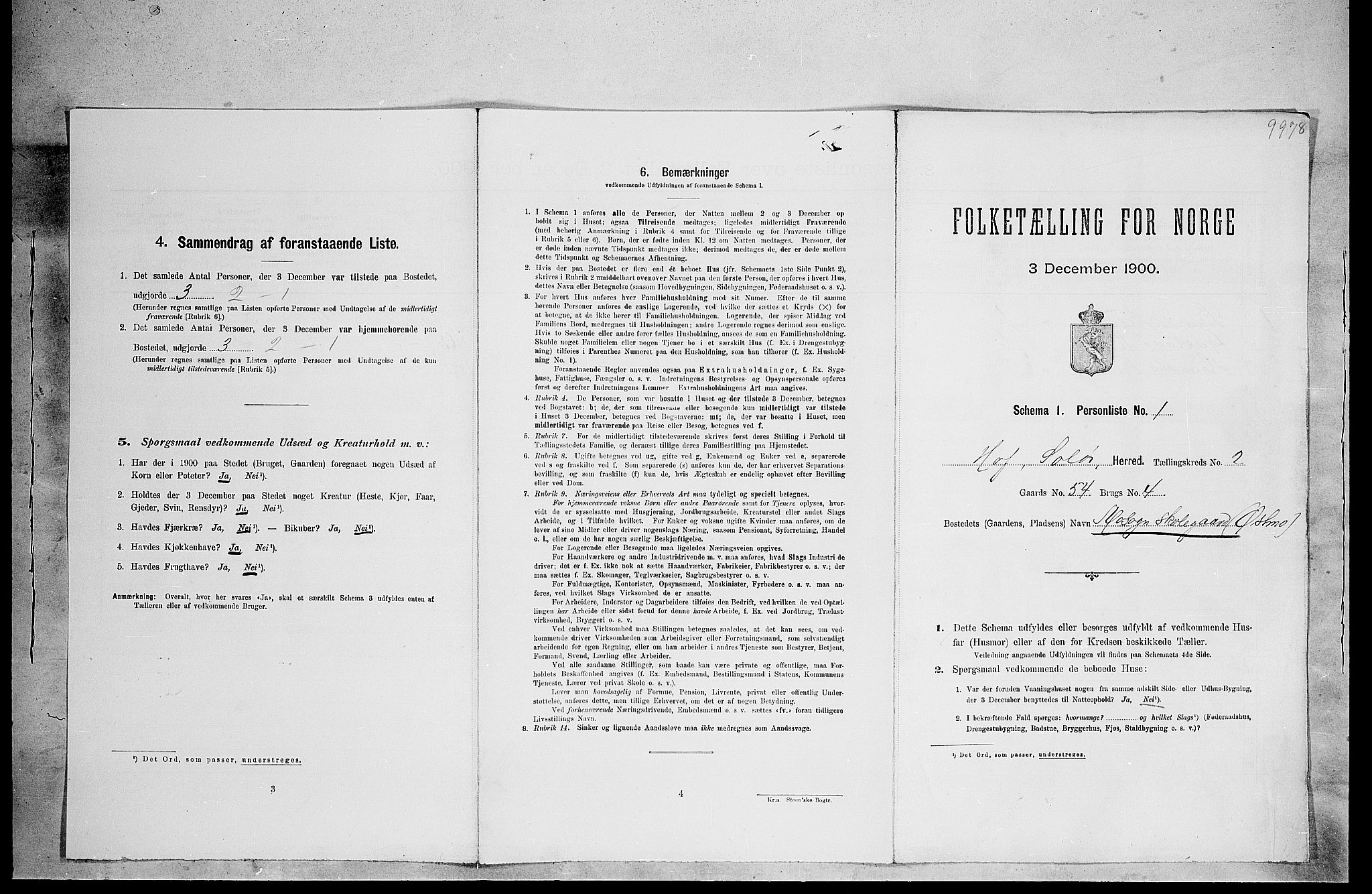 SAH, Folketelling 1900 for 0424 Hof herred, 1900, s. 295