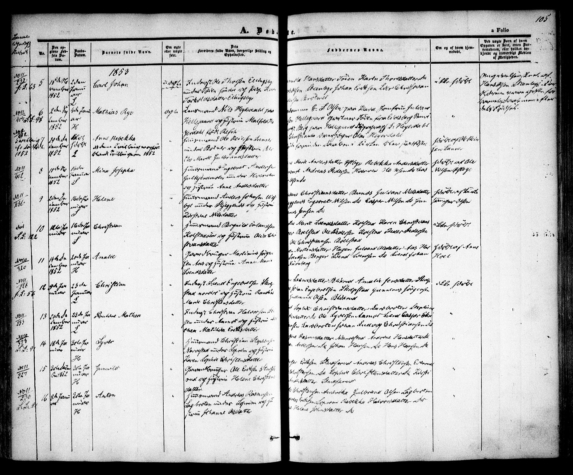 Høland prestekontor Kirkebøker, AV/SAO-A-10346a/F/Fa/L0009: Ministerialbok nr. I 9, 1846-1853, s. 105