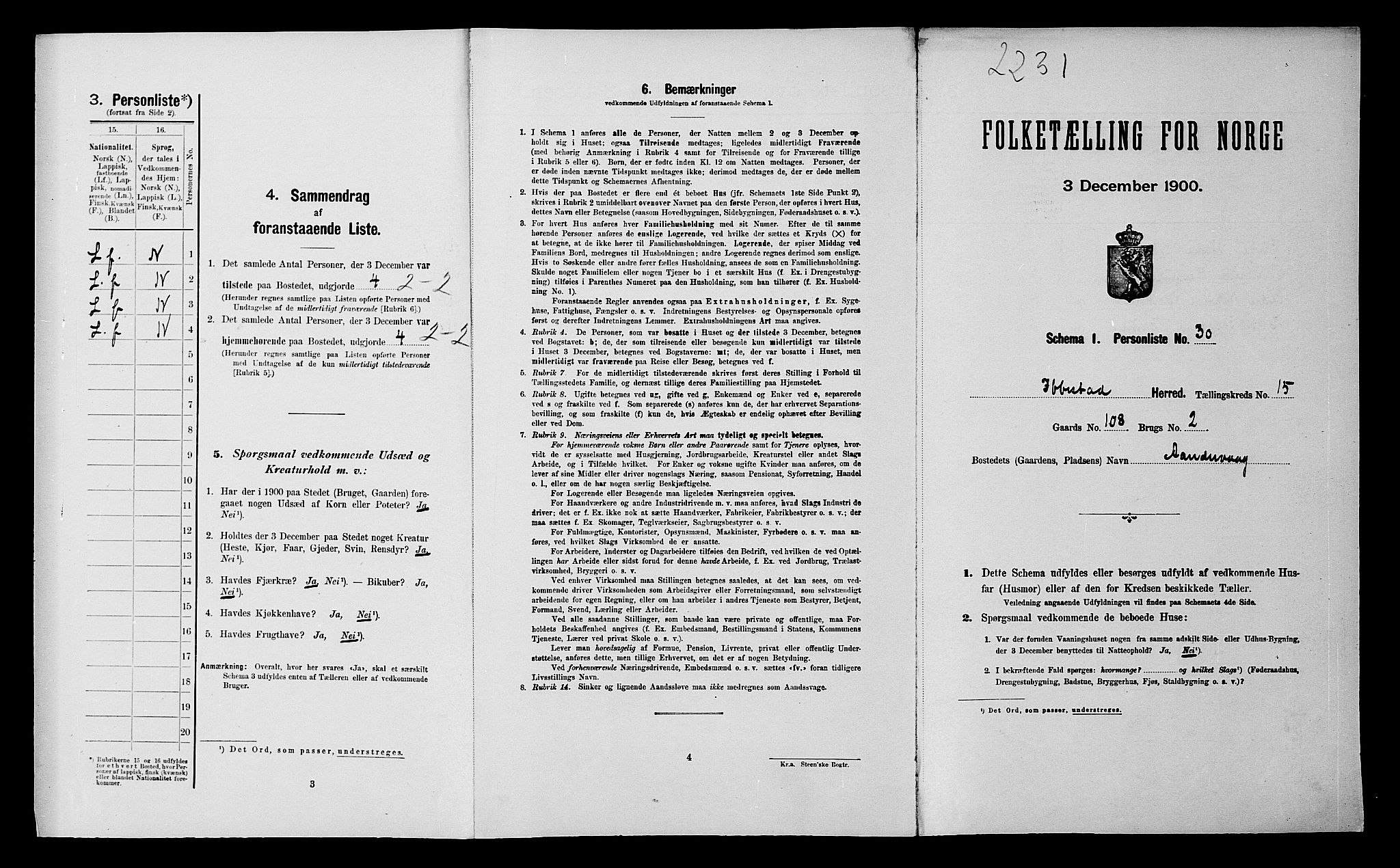 SATØ, Folketelling 1900 for 1917 Ibestad herred, 1900, s. 2091