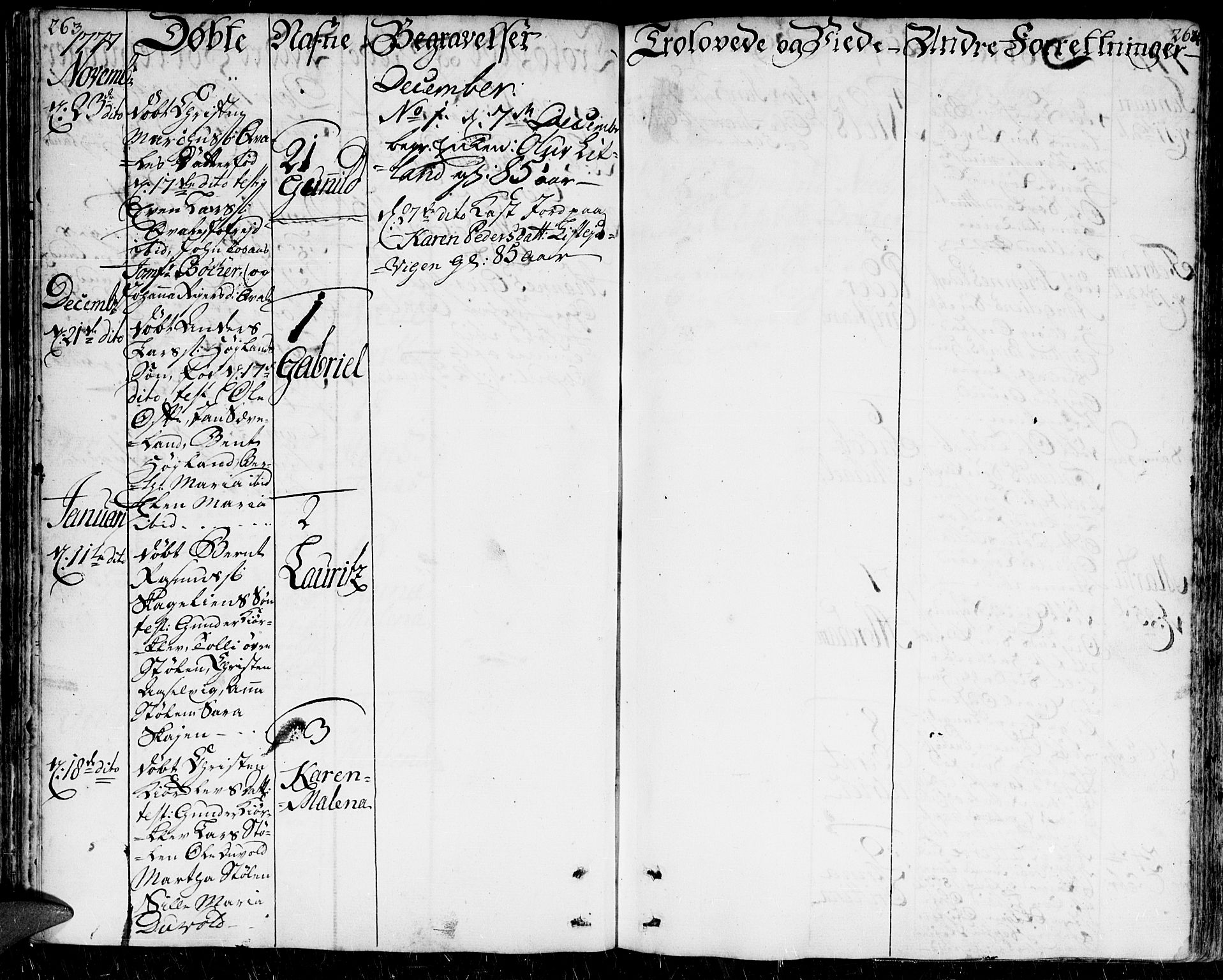 Herad sokneprestkontor, SAK/1111-0018/F/Fa/Faa/L0001: Ministerialbok nr. A 1 /1, 1768-1799, s. 263-264