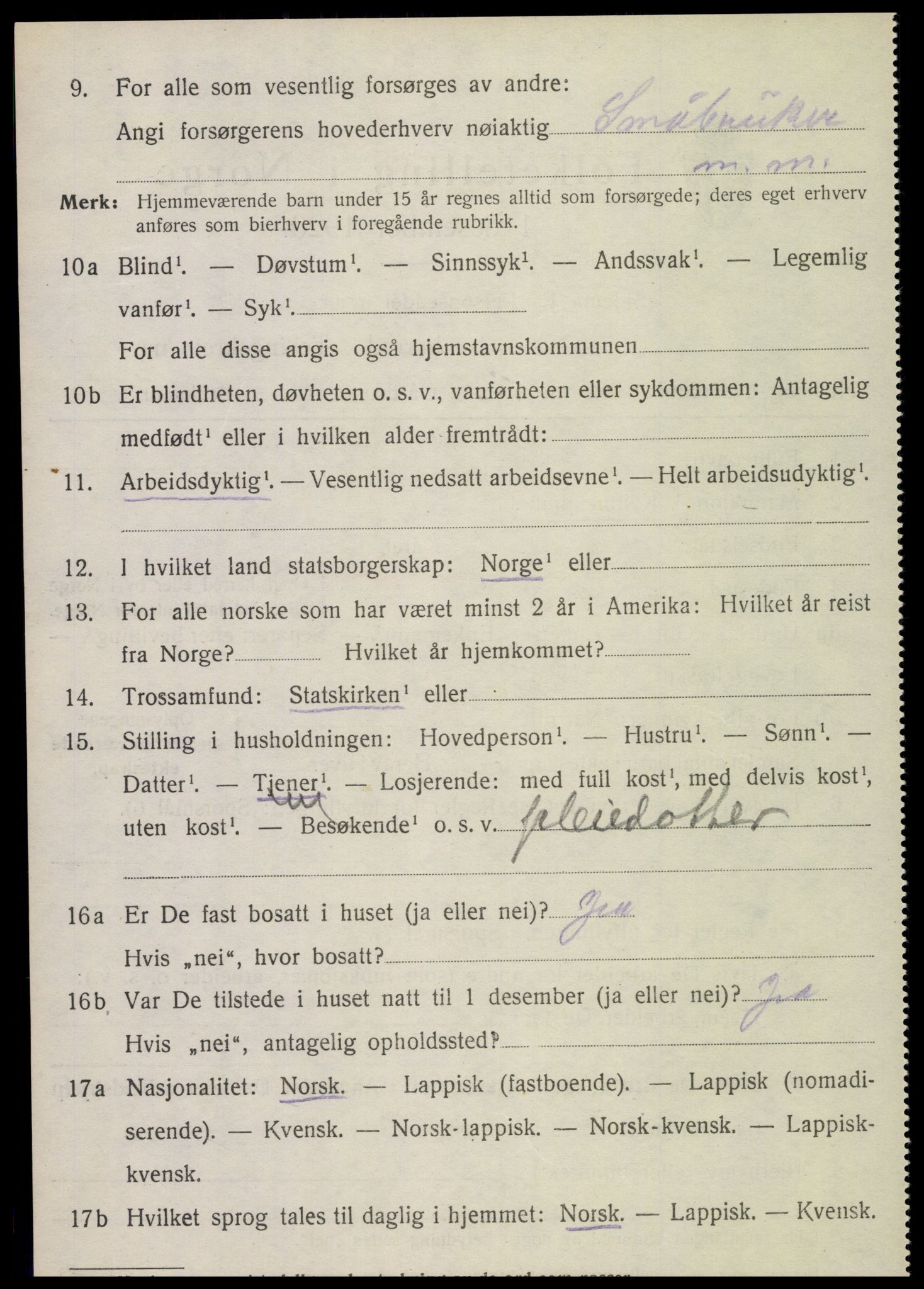 SAT, Folketelling 1920 for 1731 Sparbu herred, 1920, s. 3162