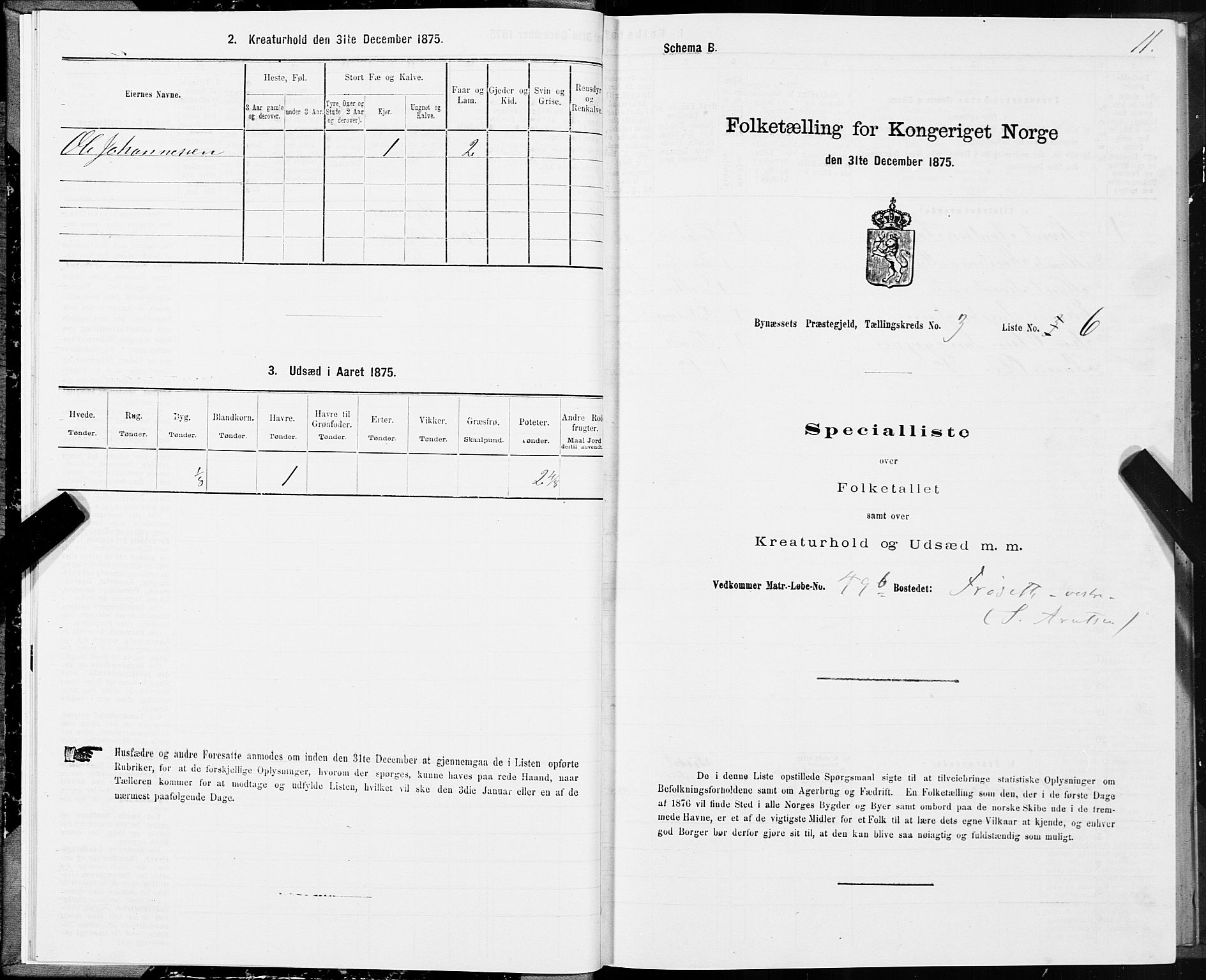 SAT, Folketelling 1875 for 1655P Byneset prestegjeld, 1875, s. 2011