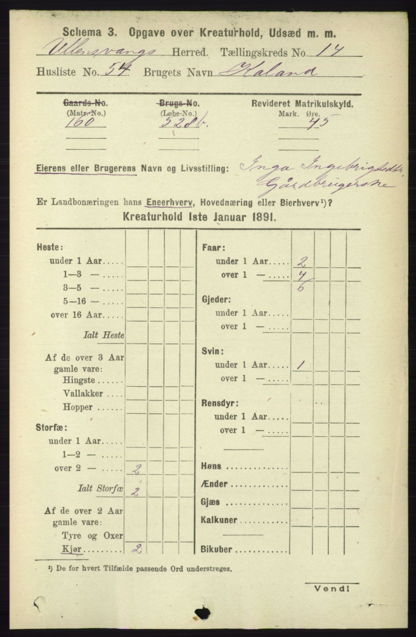 RA, Folketelling 1891 for 1230 Ullensvang herred, 1891, s. 8404