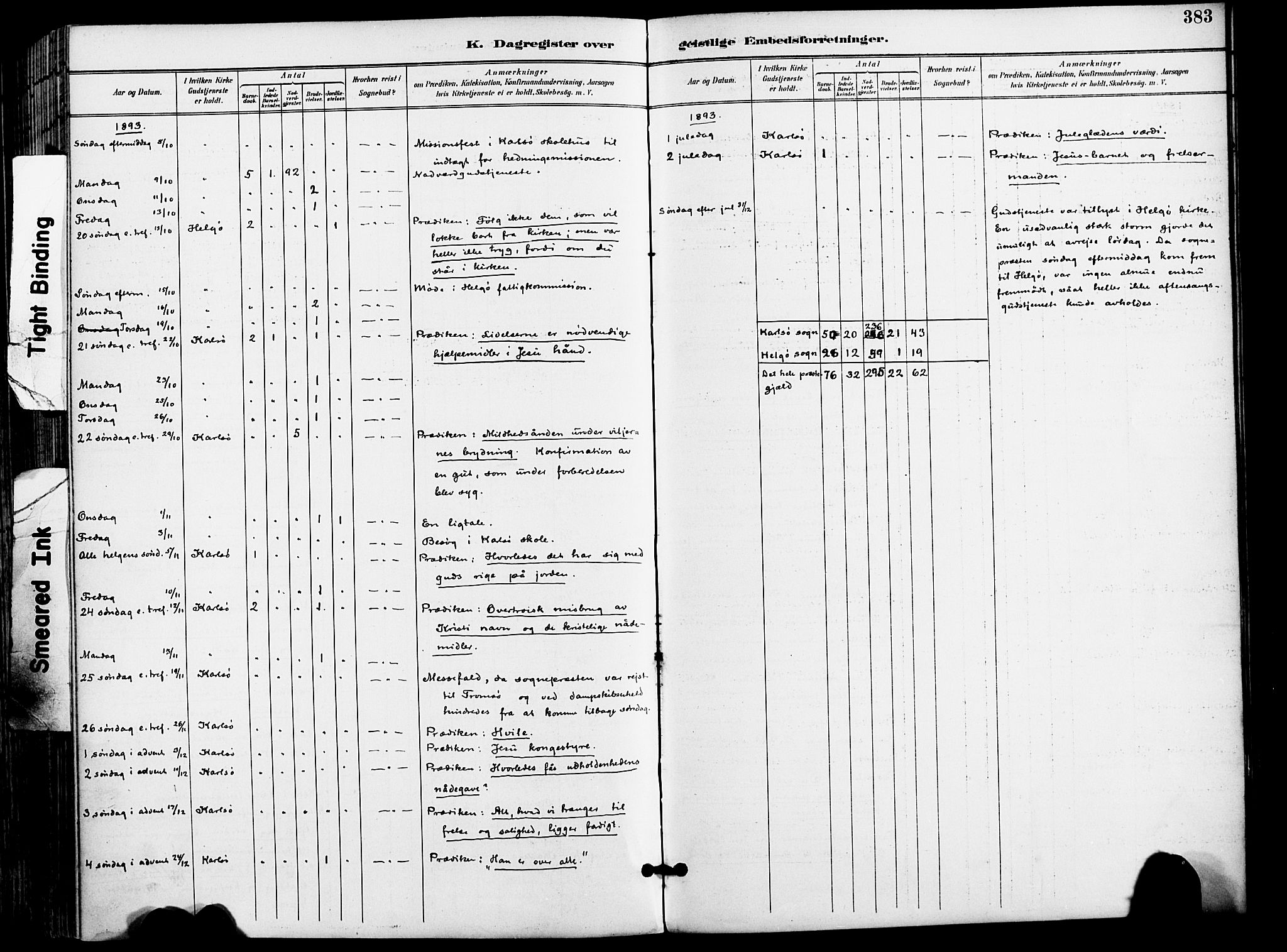 Karlsøy sokneprestembete, AV/SATØ-S-1299/H/Ha/Haa/L0007kirke: Ministerialbok nr. 7, 1891-1902, s. 383