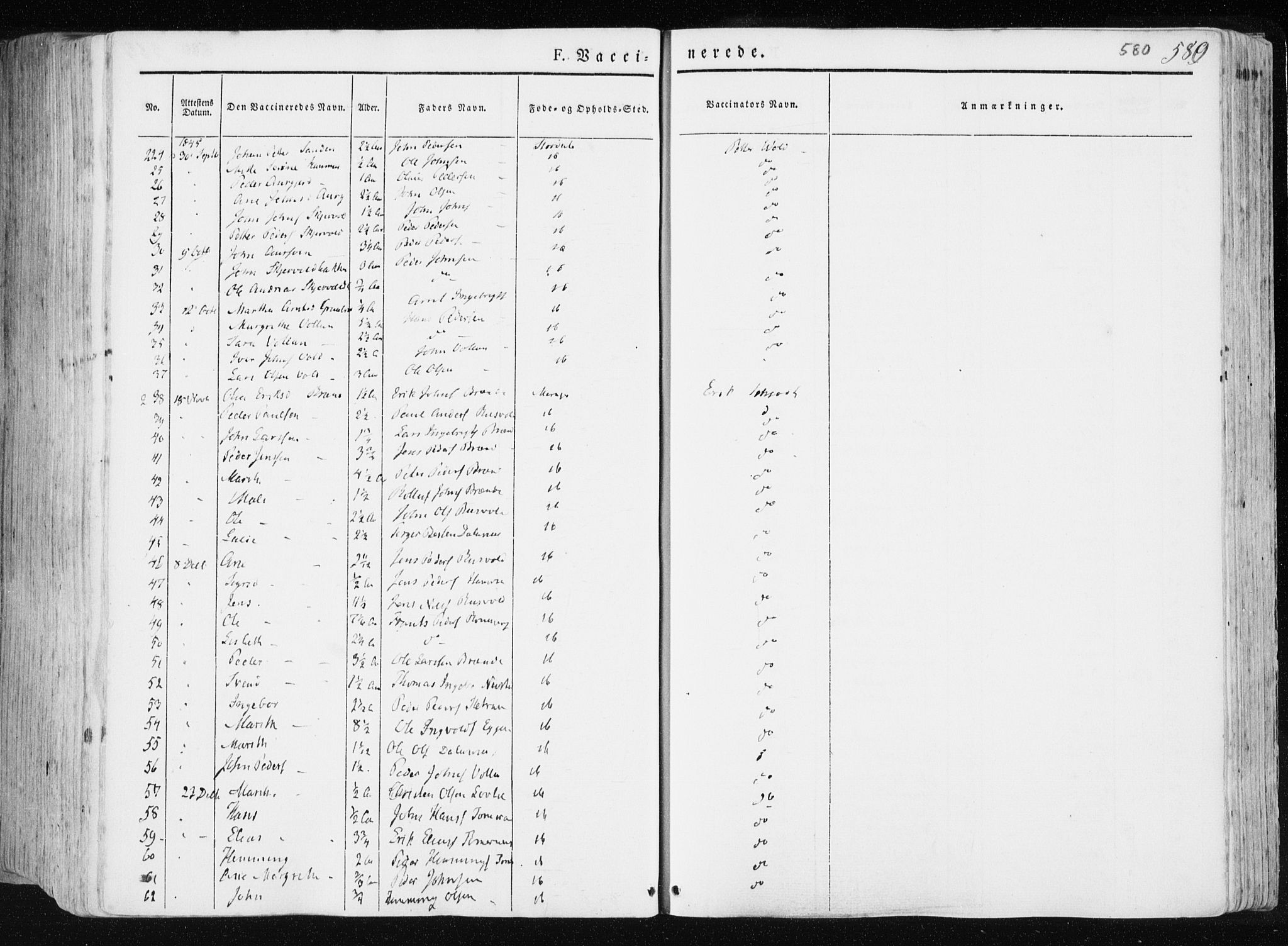 Ministerialprotokoller, klokkerbøker og fødselsregistre - Nord-Trøndelag, SAT/A-1458/709/L0074: Ministerialbok nr. 709A14, 1845-1858, s. 580