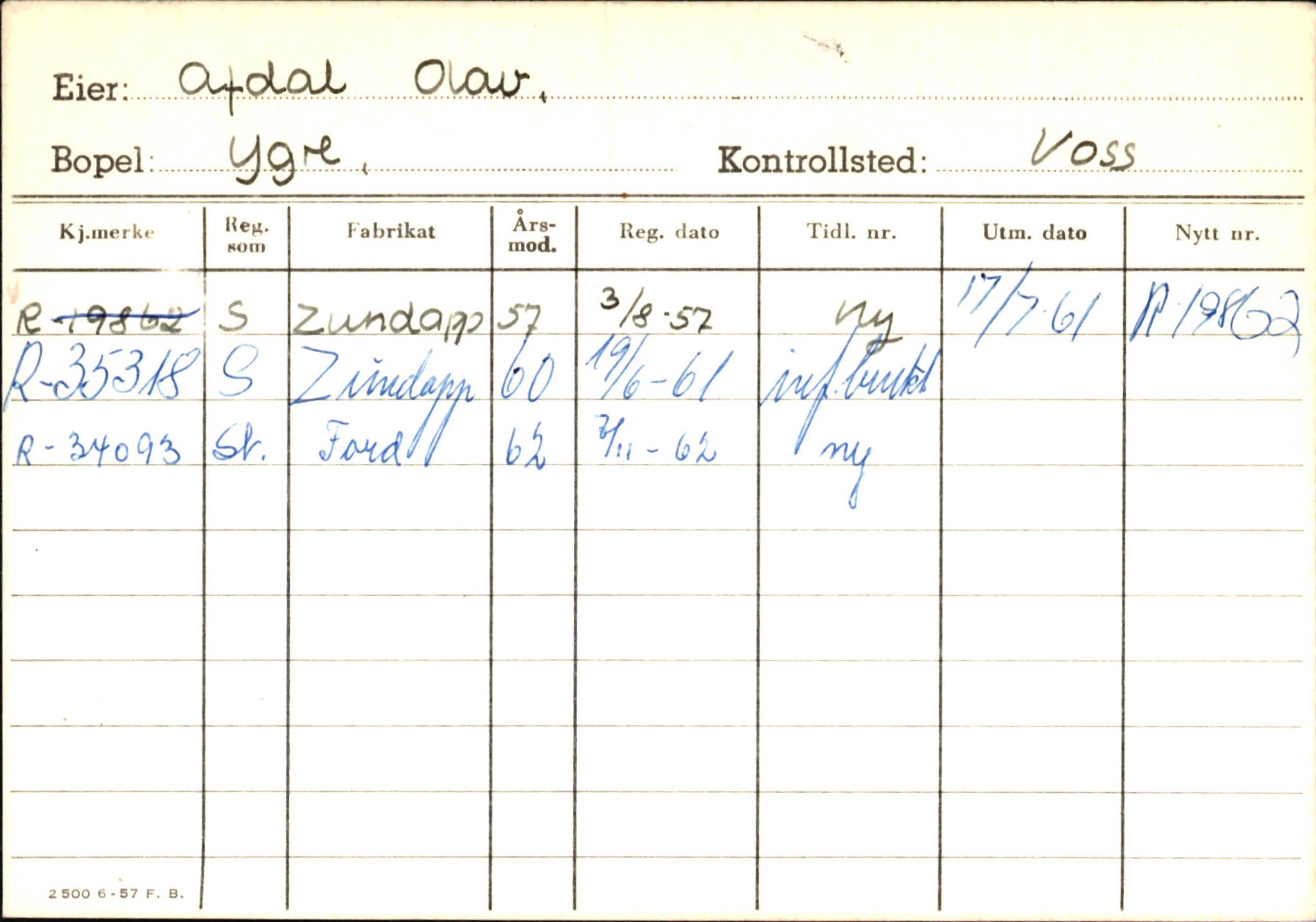 Statens vegvesen, Hordaland vegkontor, AV/SAB-A-5201/2/Ha/L0001: R-eierkort A, 1920-1971, s. 90