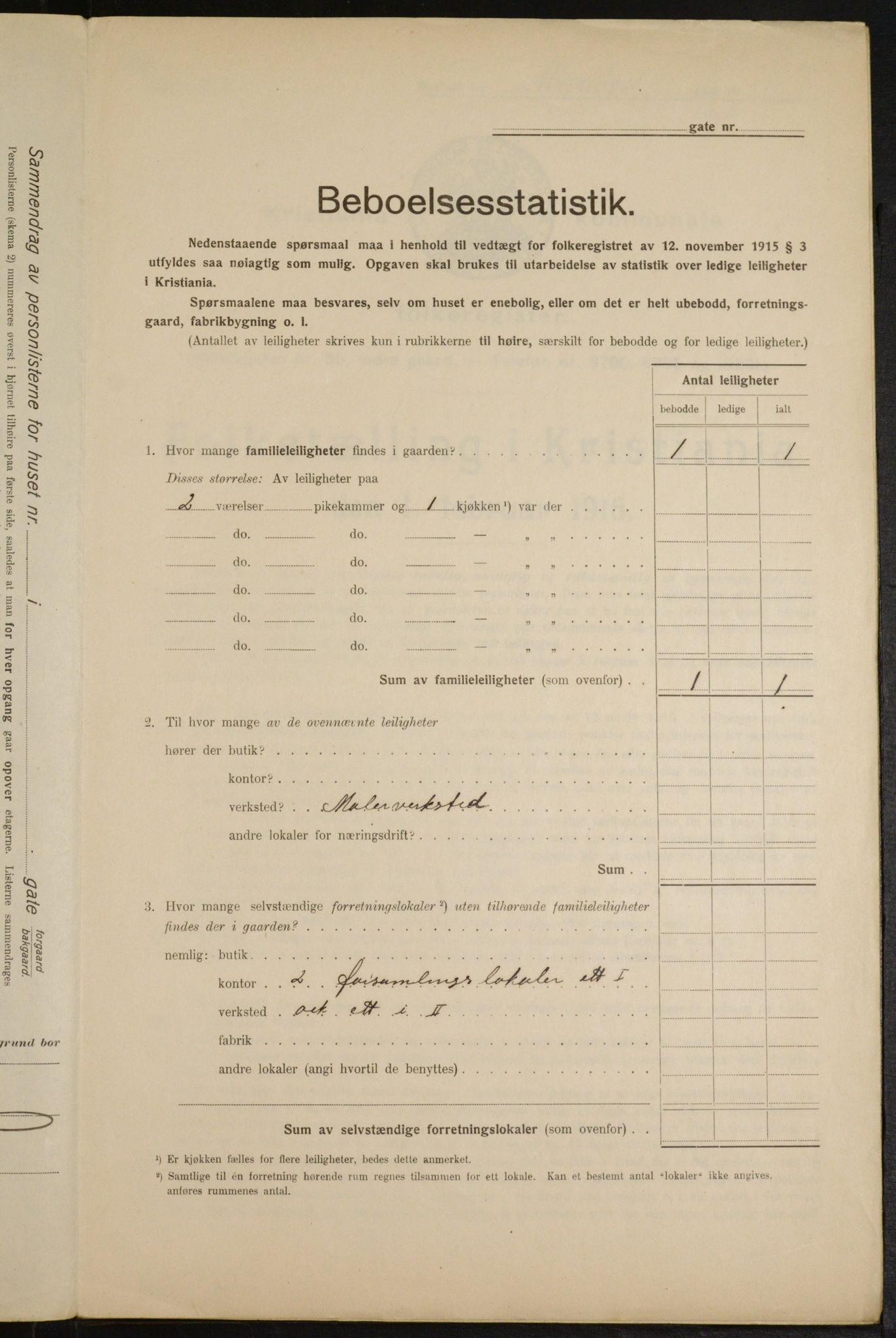 OBA, Kommunal folketelling 1.2.1916 for Kristiania, 1916, s. 61823