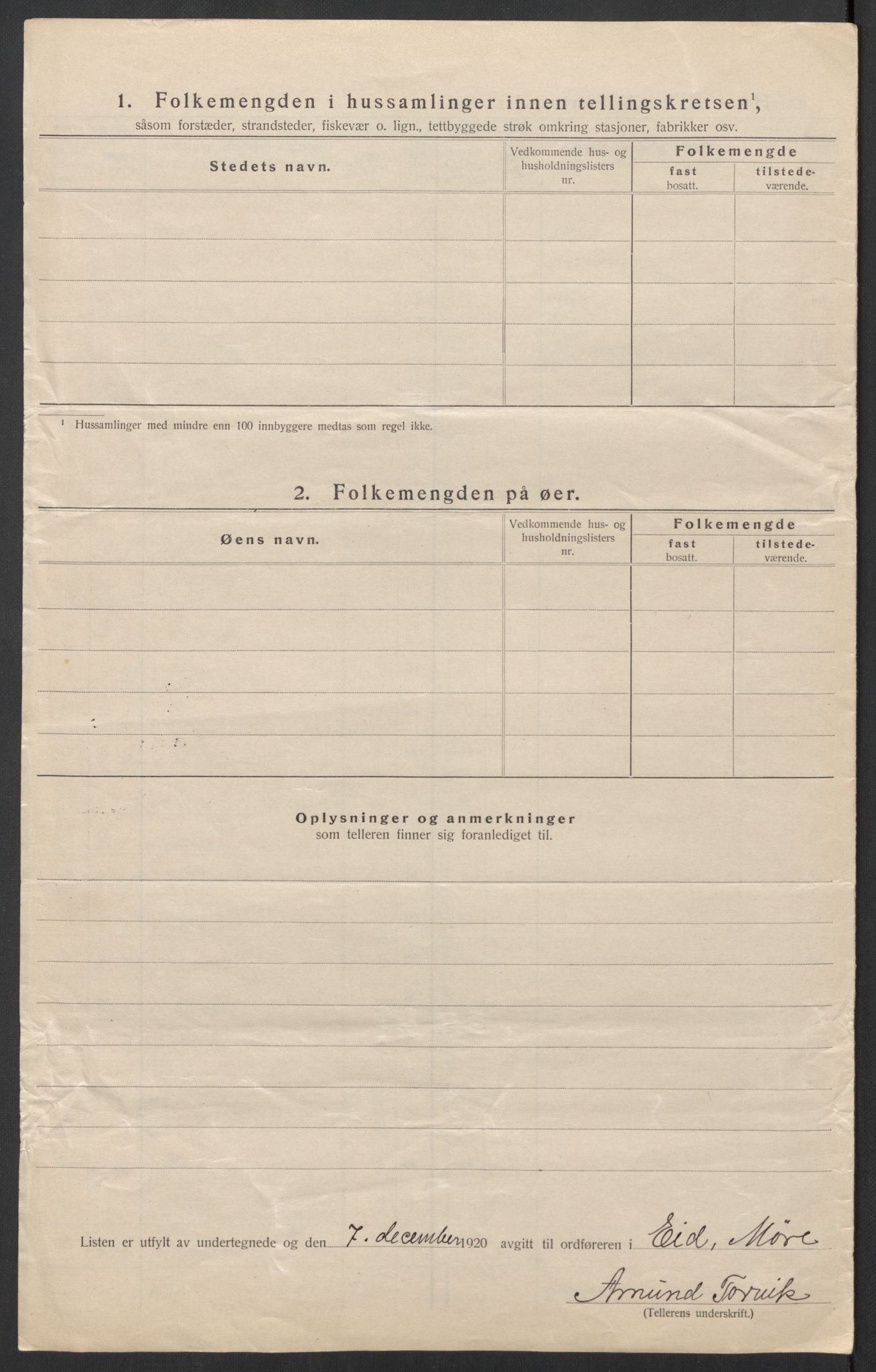 SAT, Folketelling 1920 for 1538 Eid herred, 1920, s. 9