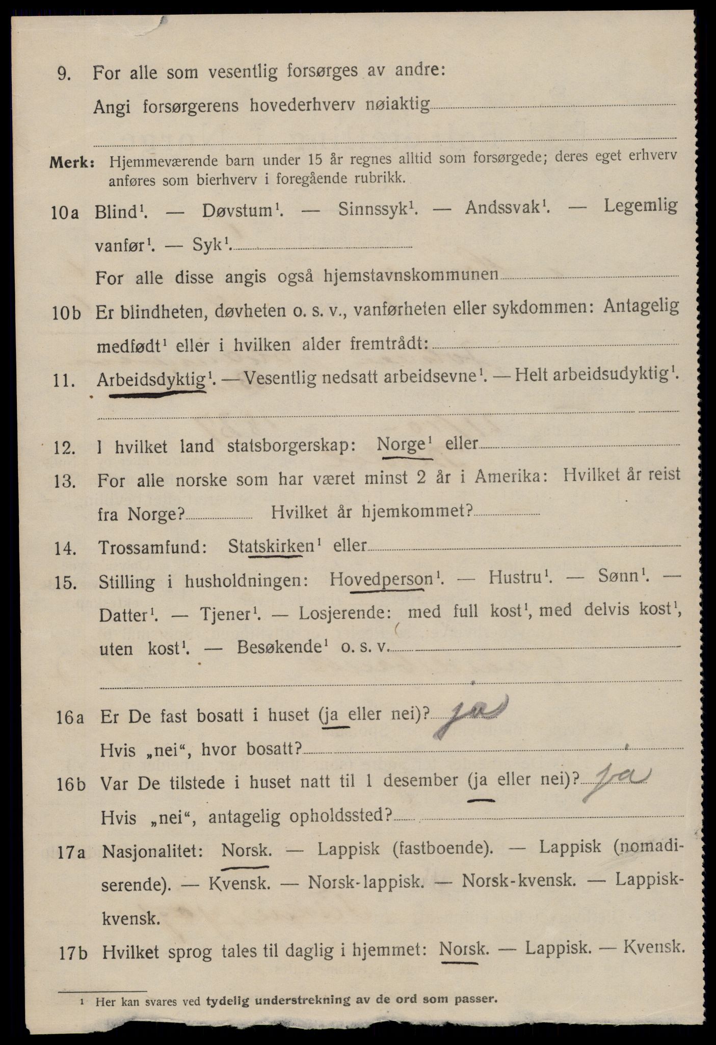SAT, Folketelling 1920 for 1612 Hemne herred, 1920, s. 1237