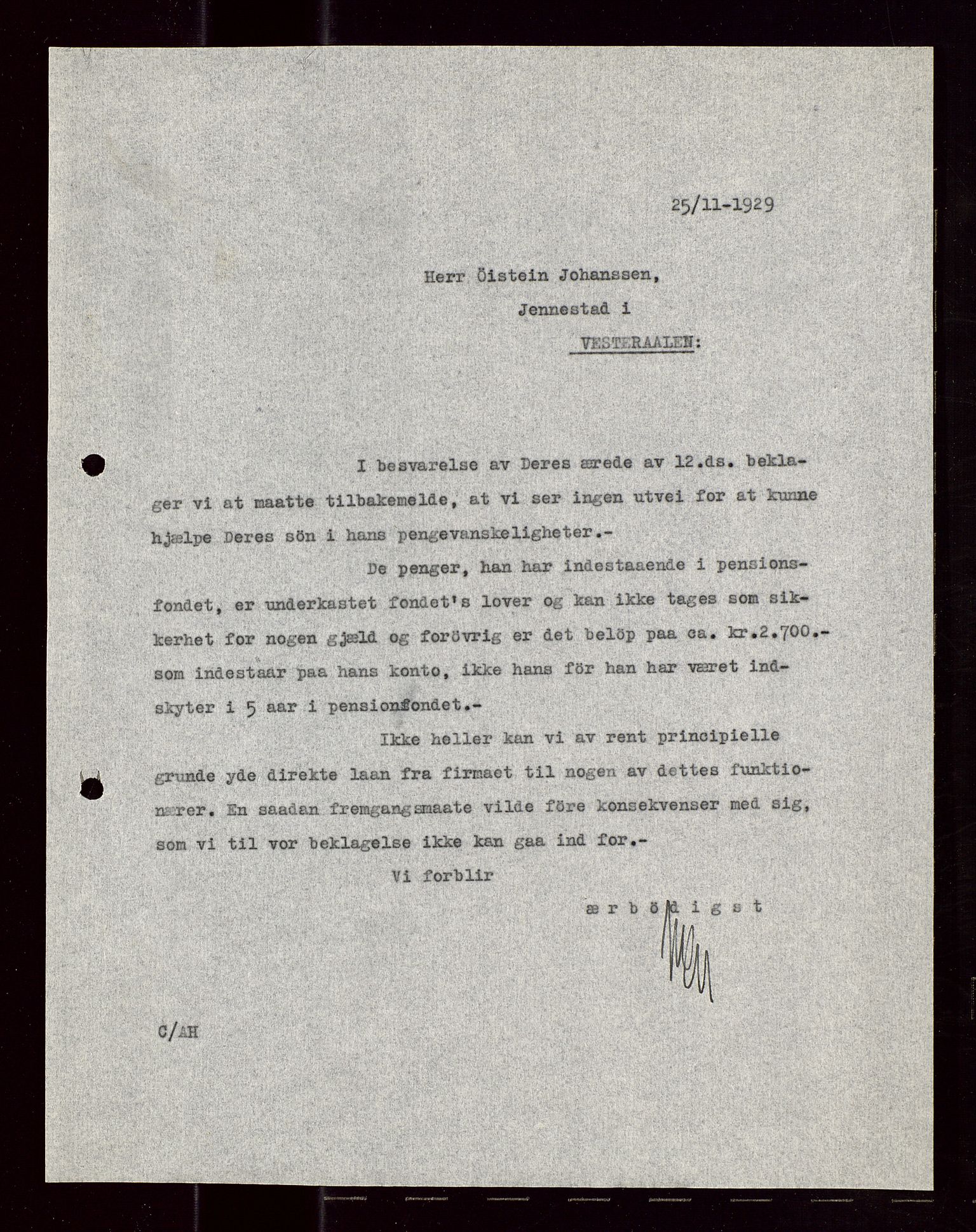 Pa 1521 - A/S Norske Shell, SAST/A-101915/E/Ea/Eaa/L0017: Sjefskorrespondanse, 1929, s. 135