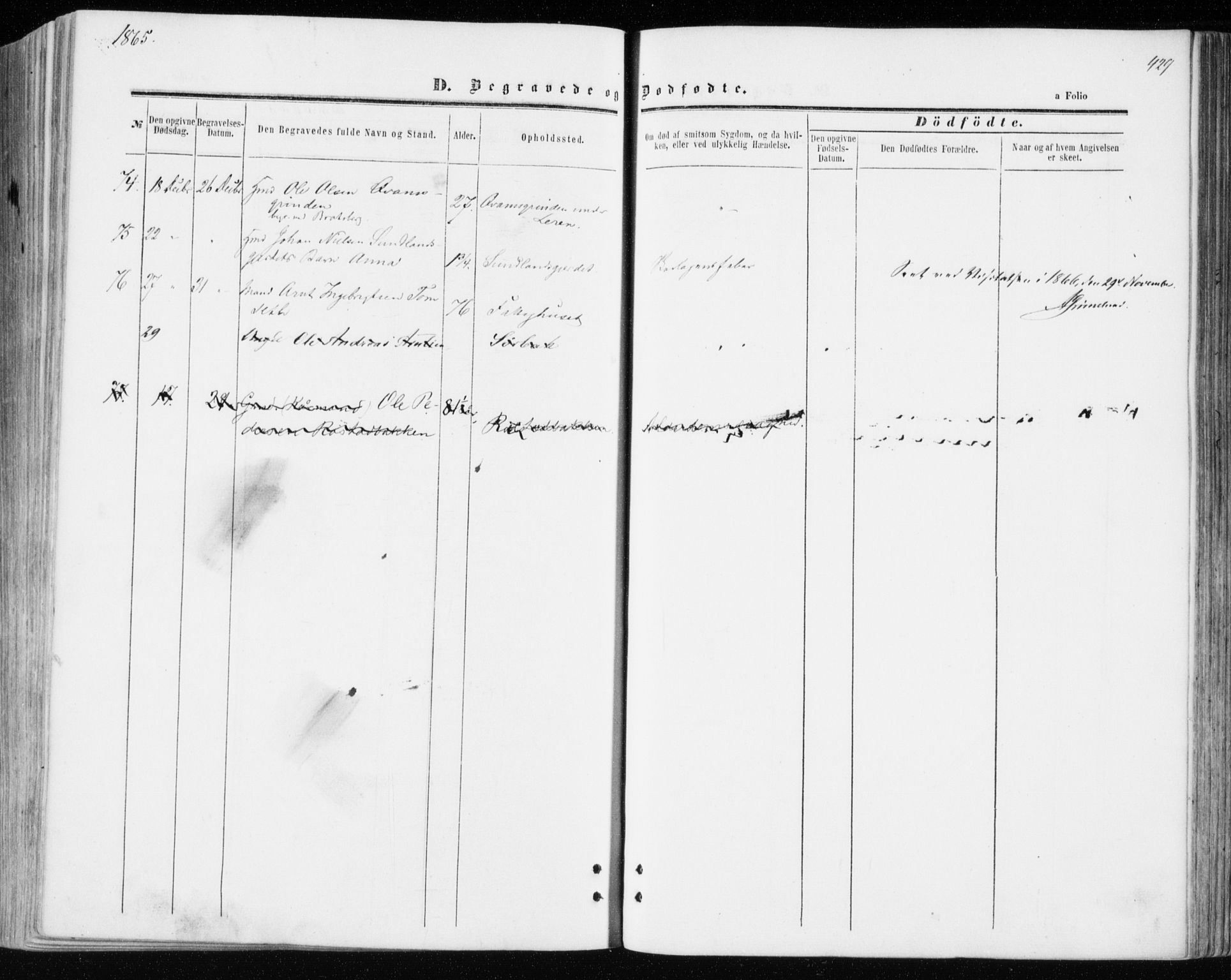 Ministerialprotokoller, klokkerbøker og fødselsregistre - Sør-Trøndelag, SAT/A-1456/606/L0292: Ministerialbok nr. 606A07, 1856-1865, s. 429