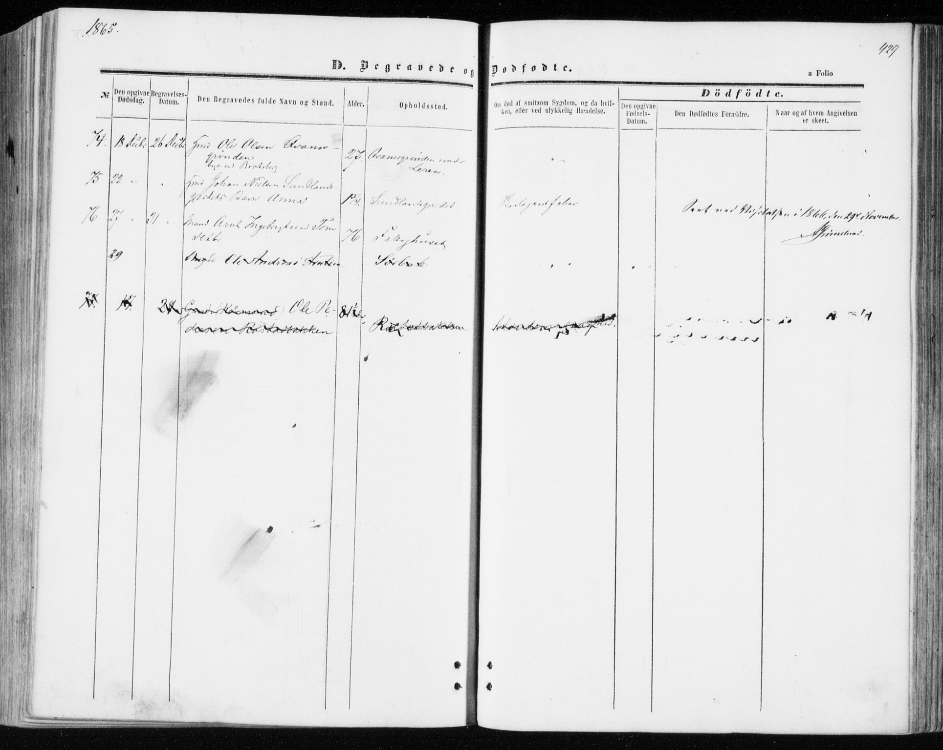 Ministerialprotokoller, klokkerbøker og fødselsregistre - Sør-Trøndelag, AV/SAT-A-1456/606/L0292: Ministerialbok nr. 606A07, 1856-1865, s. 429