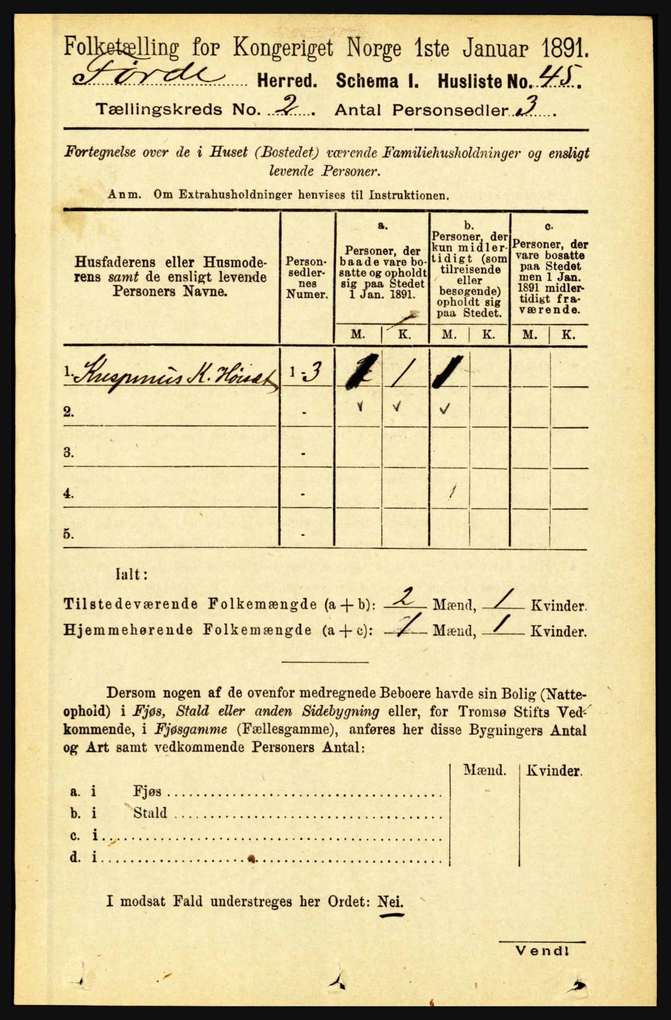 RA, Folketelling 1891 for 1432 Førde herred, 1891, s. 448