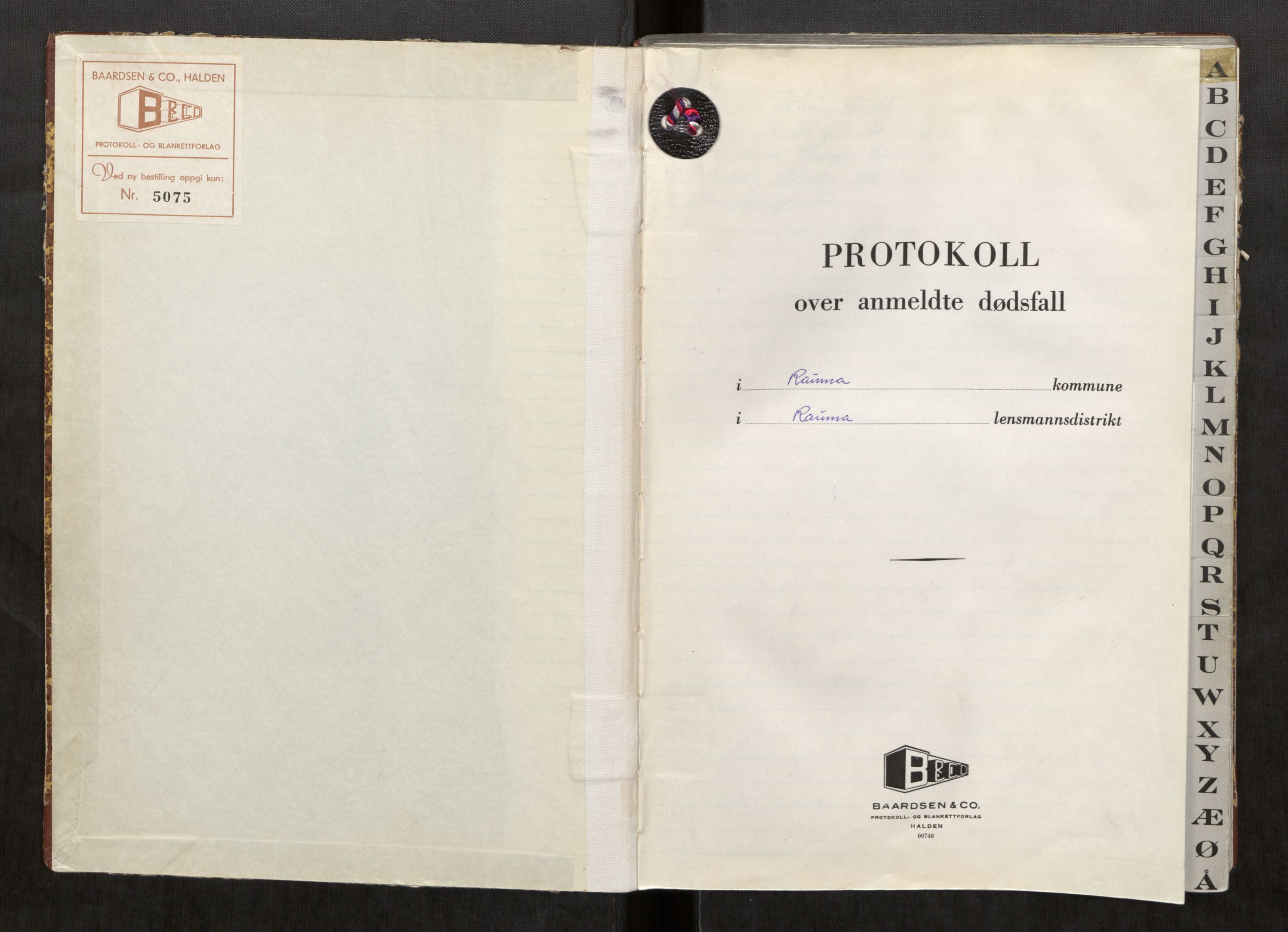 Rauma lensmannskontor, SAT/A-5660/2/Ga/L0001: Dødsfallsprotokoll, 1966-1970