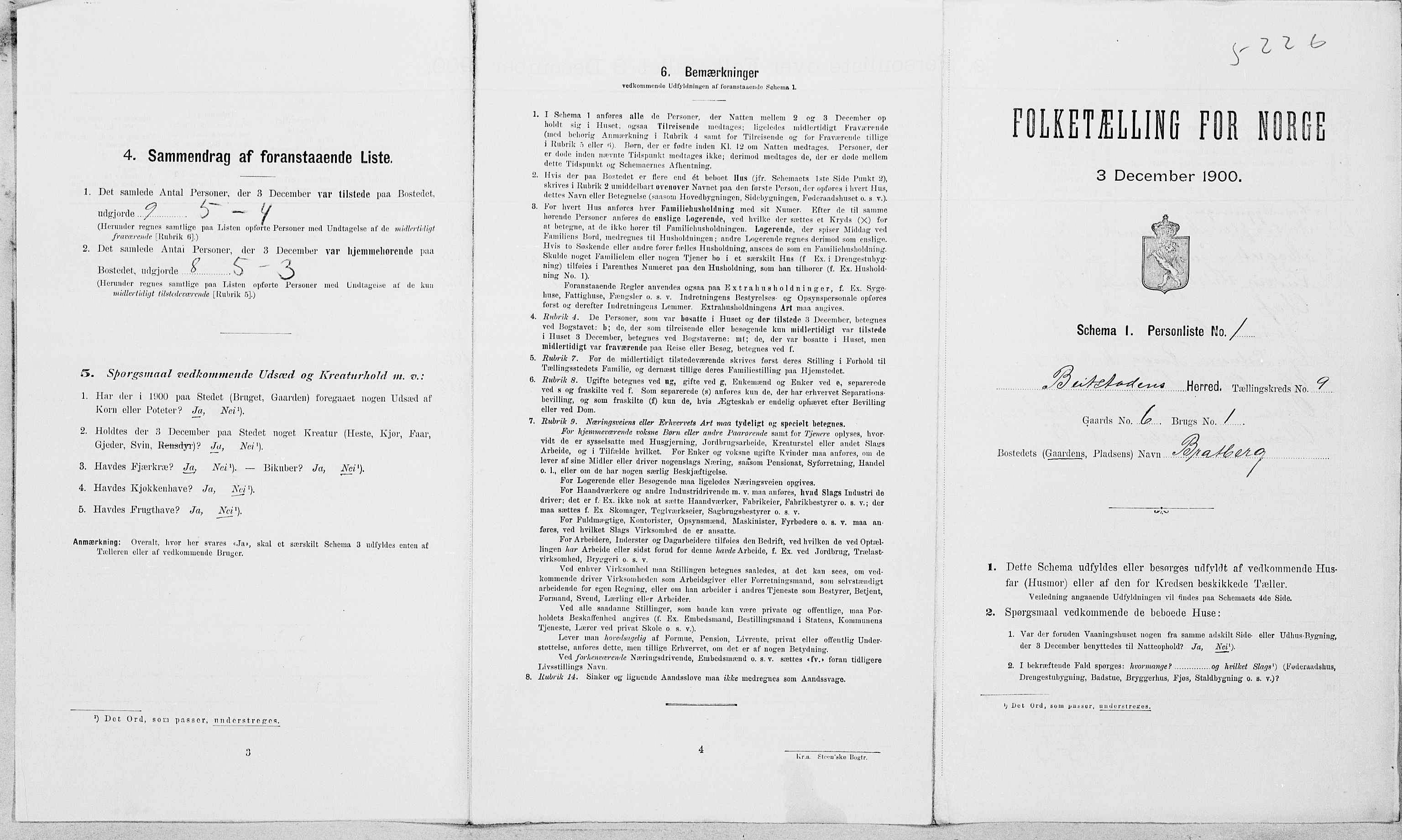SAT, Folketelling 1900 for 1727 Beitstad herred, 1900, s. 695